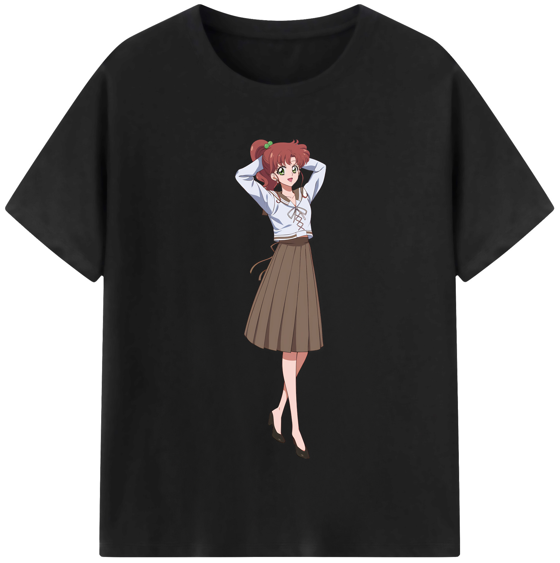 （画像用） 美少女戦士セーラームーン 木野 まこと きの まこと Sailor Moon Kino Makoto （セーラージュピター；Sailor Jupiter） 綿100％半袖Tシャツ（フロントプリント）