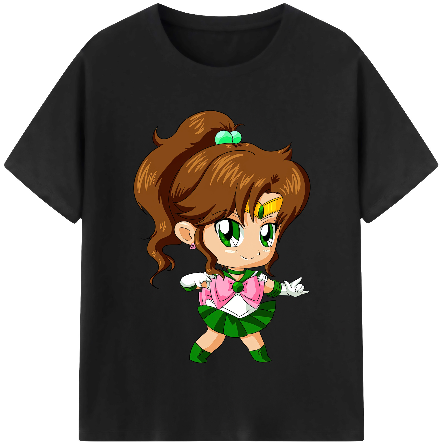 （画像用） 美少女戦士セーラームーン 木野 まこと きの まこと Sailor Moon Kino Makoto （セーラージュピター；Sailor Jupiter） 綿100％半袖Tシャツ（フロントプリント）