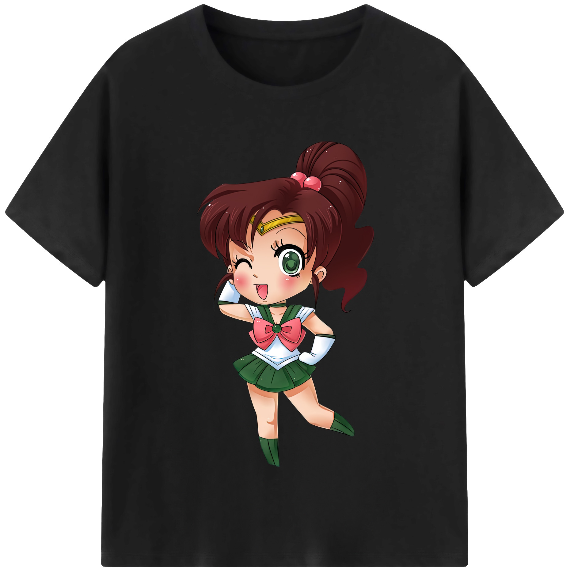 （画像用） 美少女戦士セーラームーン 木野 まこと きの まこと Sailor Moon Kino Makoto （セーラージュピター；Sailor Jupiter） 綿100％半袖Tシャツ（フロントプリント）
