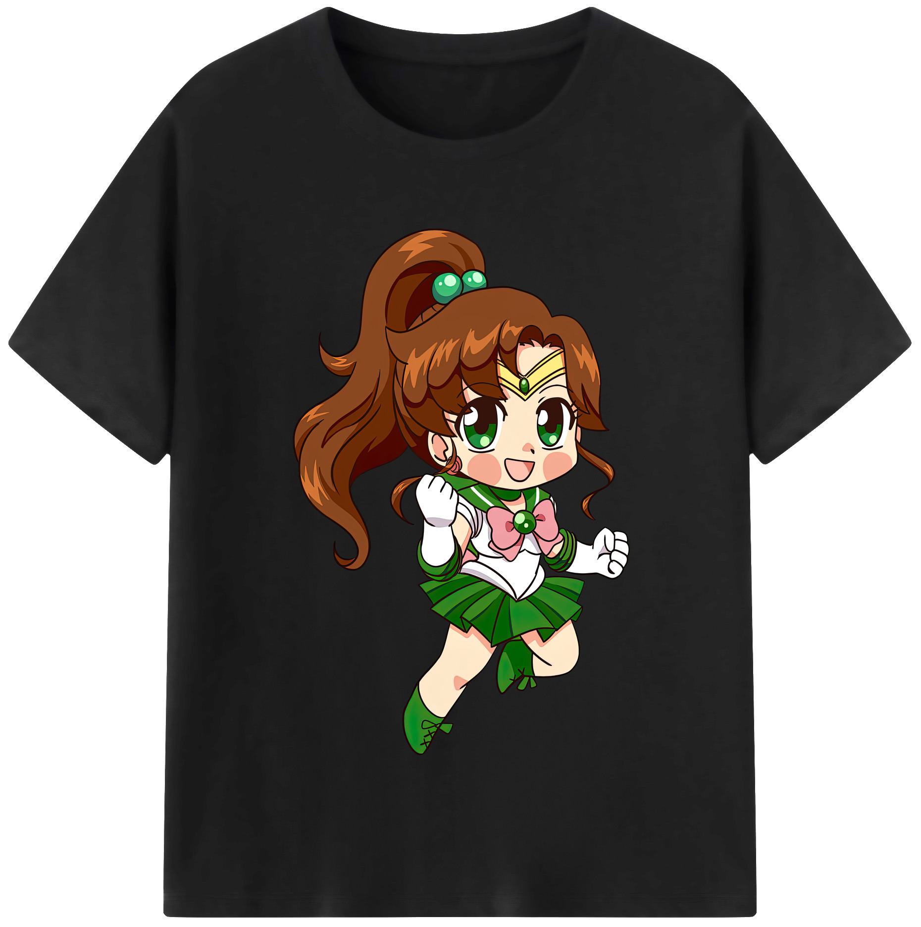 （画像用） 美少女戦士セーラームーン 木野 まこと きの まこと Sailor Moon Kino Makoto （セーラージュピター；Sailor Jupiter） 綿100％半袖Tシャツ（フロントプリント）