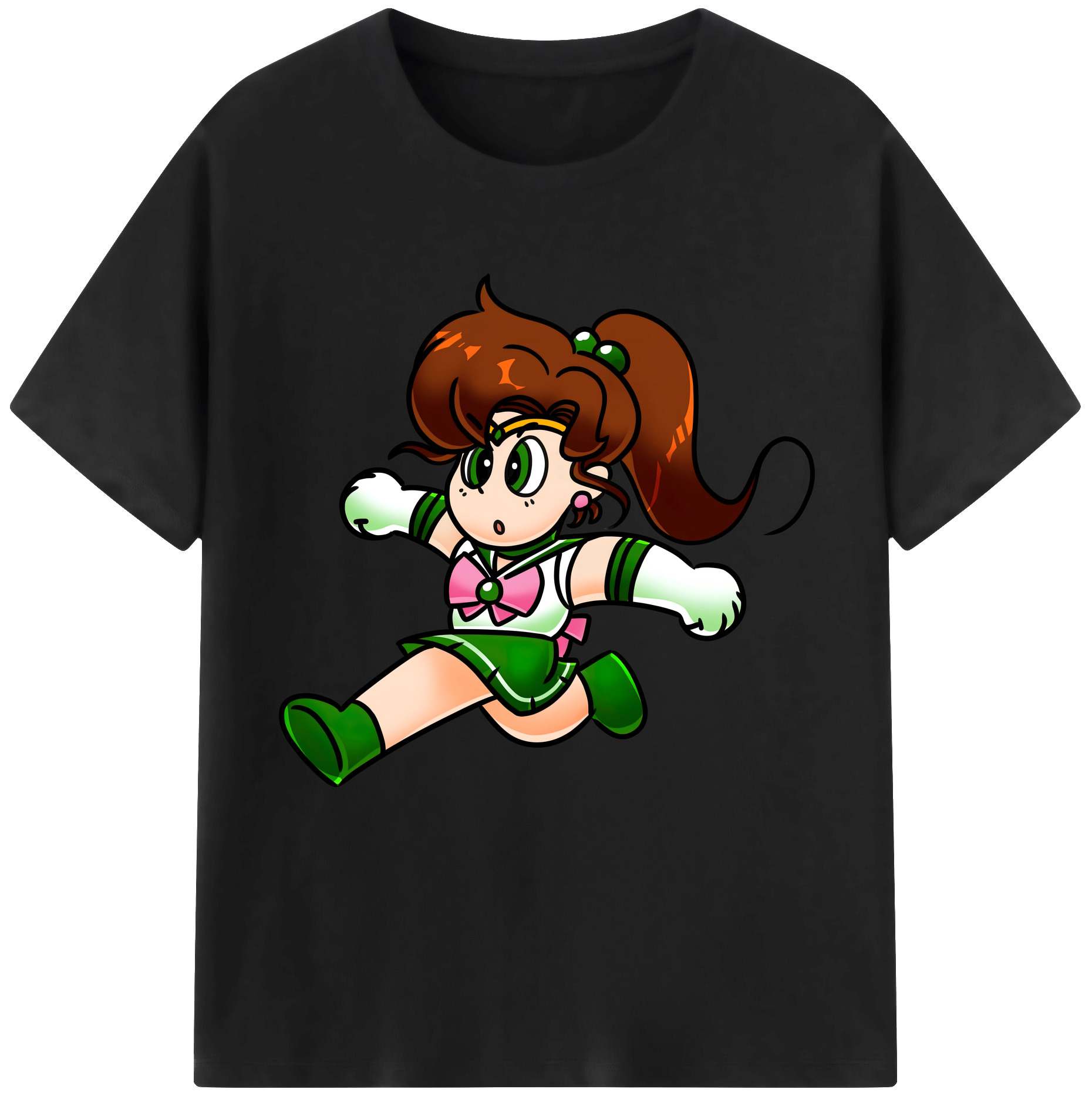 （画像用） 美少女戦士セーラームーン 木野 まこと きの まこと Sailor Moon Kino Makoto （セーラージュピター；Sailor Jupiter） 綿100％半袖Tシャツ（フロントプリント）