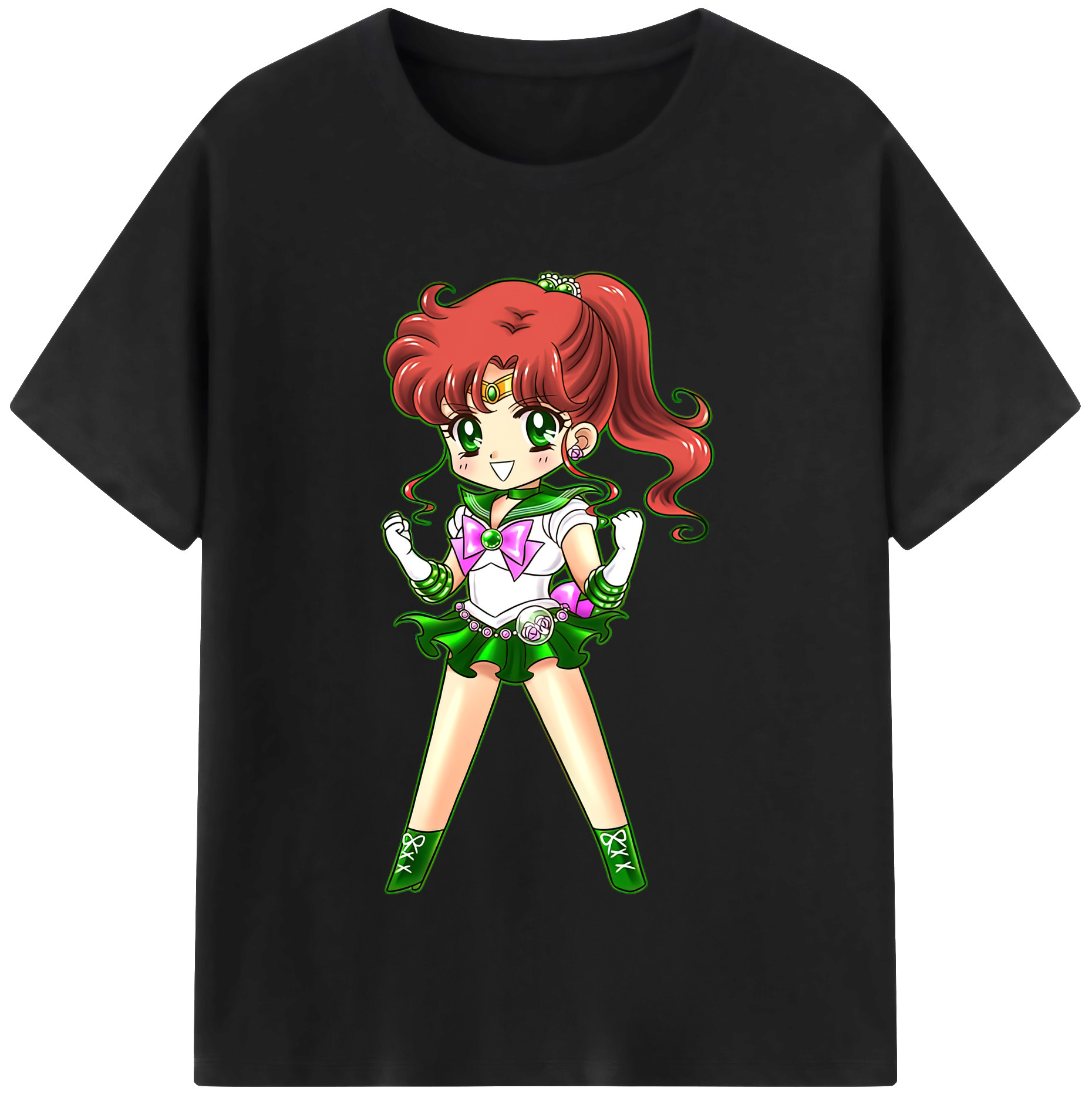 （画像用） 美少女戦士セーラームーン 木野 まこと きの まこと Sailor Moon Kino Makoto （セーラージュピター；Sailor Jupiter） 綿100％半袖Tシャツ（フロントプリント）