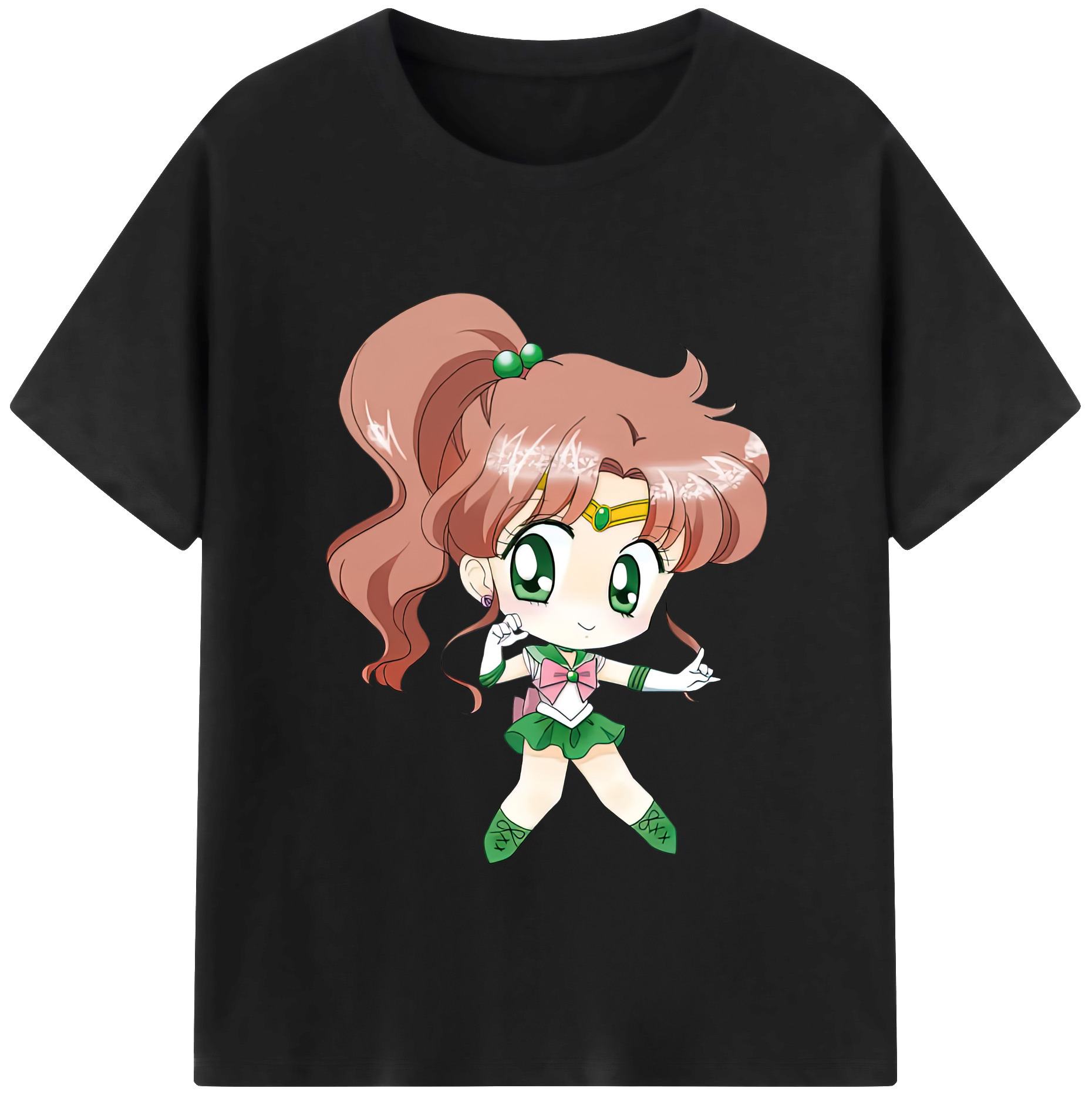 （画像用） 美少女戦士セーラームーン 木野 まこと きの まこと Sailor Moon Kino Makoto （セーラージュピター；Sailor Jupiter） 綿100％半袖Tシャツ（フロントプリント）