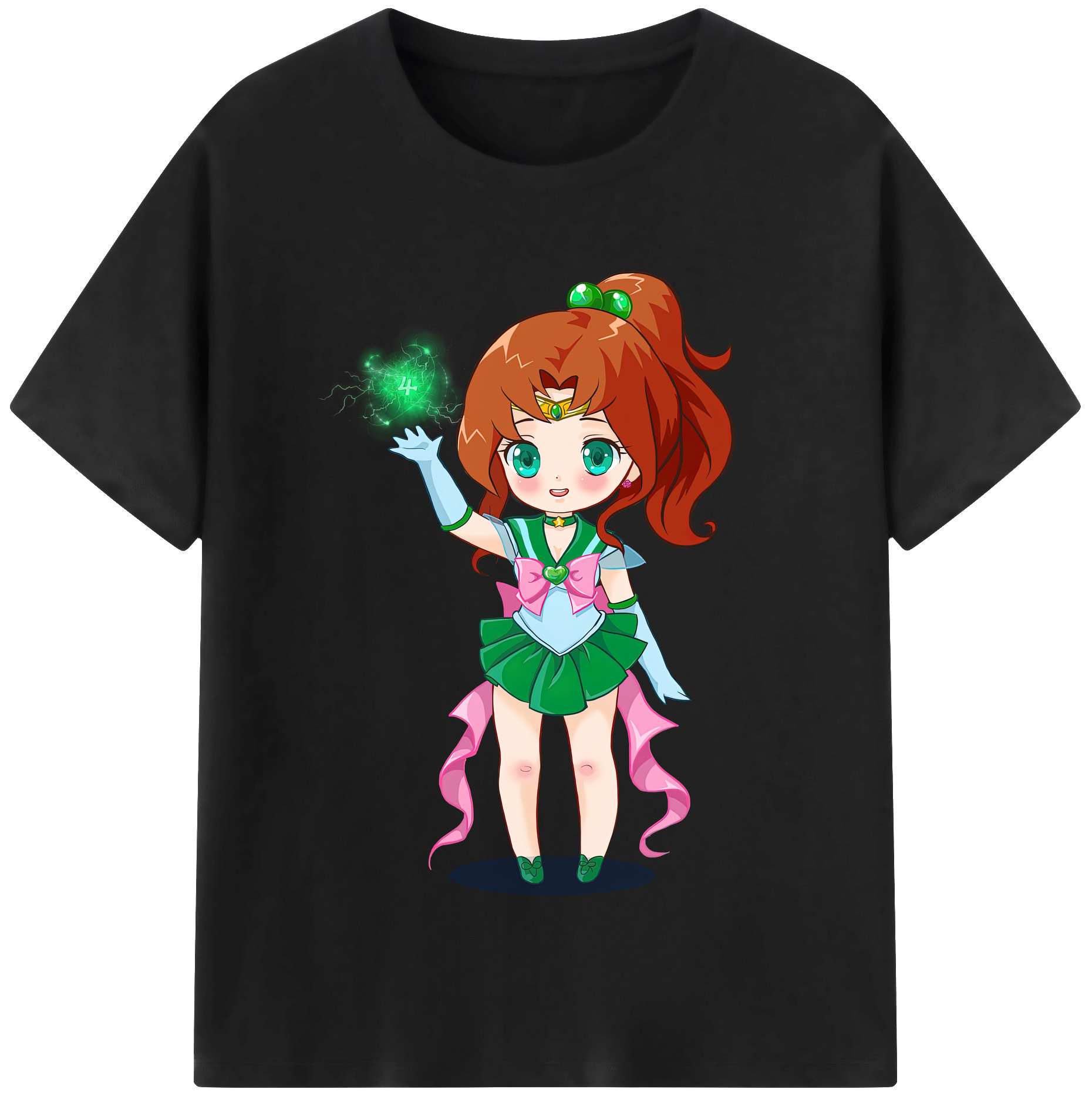 （画像用） 美少女戦士セーラームーン 木野 まこと きの まこと Sailor Moon Kino Makoto （セーラージュピター；Sailor Jupiter） 綿100％半袖Tシャツ（フロントプリント）