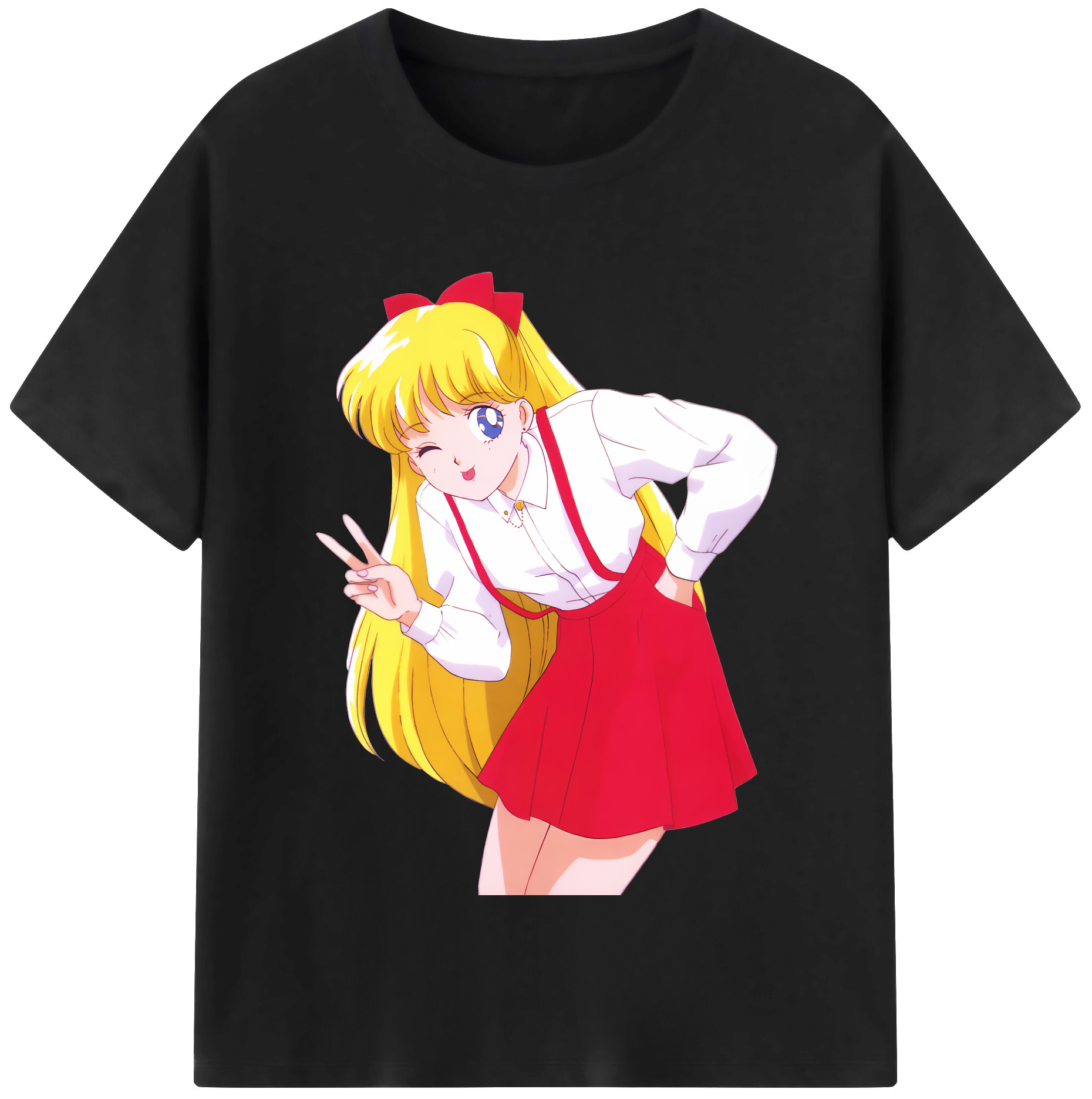 （画像用） 美少女戦士セーラームーン 愛野 美奈子 あいの みなこ Sailor Moon Aino Minako 綿100％半袖Tシャツ（フロントプリント）