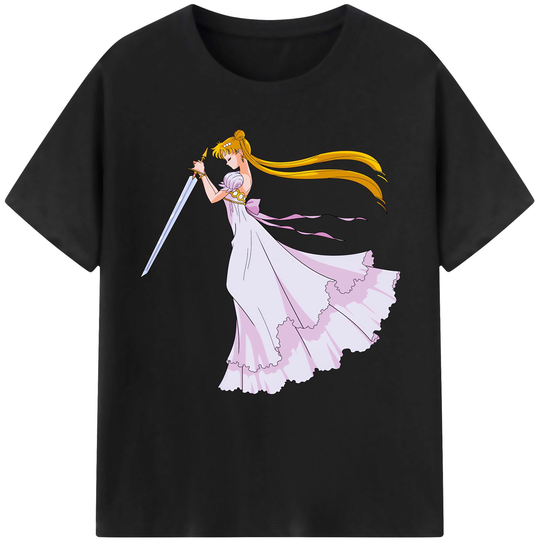 （画像用） 美少女戦士セーラームーン 愛野 美奈子 あいの みなこ Sailor Moon Aino Minako 綿100％半袖Tシャツ（フロントプリント）