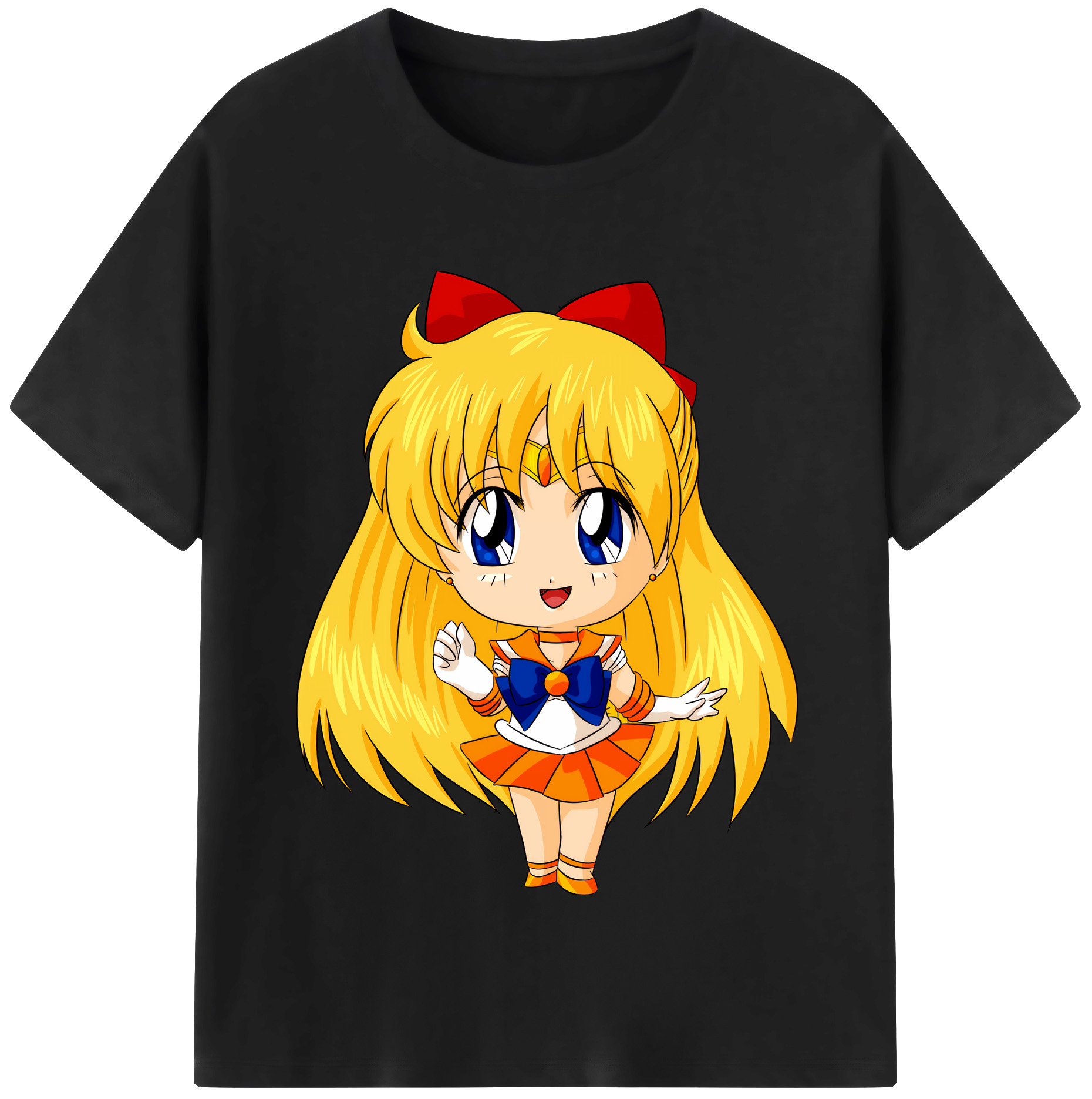 （画像用） 美少女戦士セーラームーン 愛野 美奈子 あいの みなこ Sailor Moon Aino Minako 綿100％半袖Tシャツ（フロントプリント）