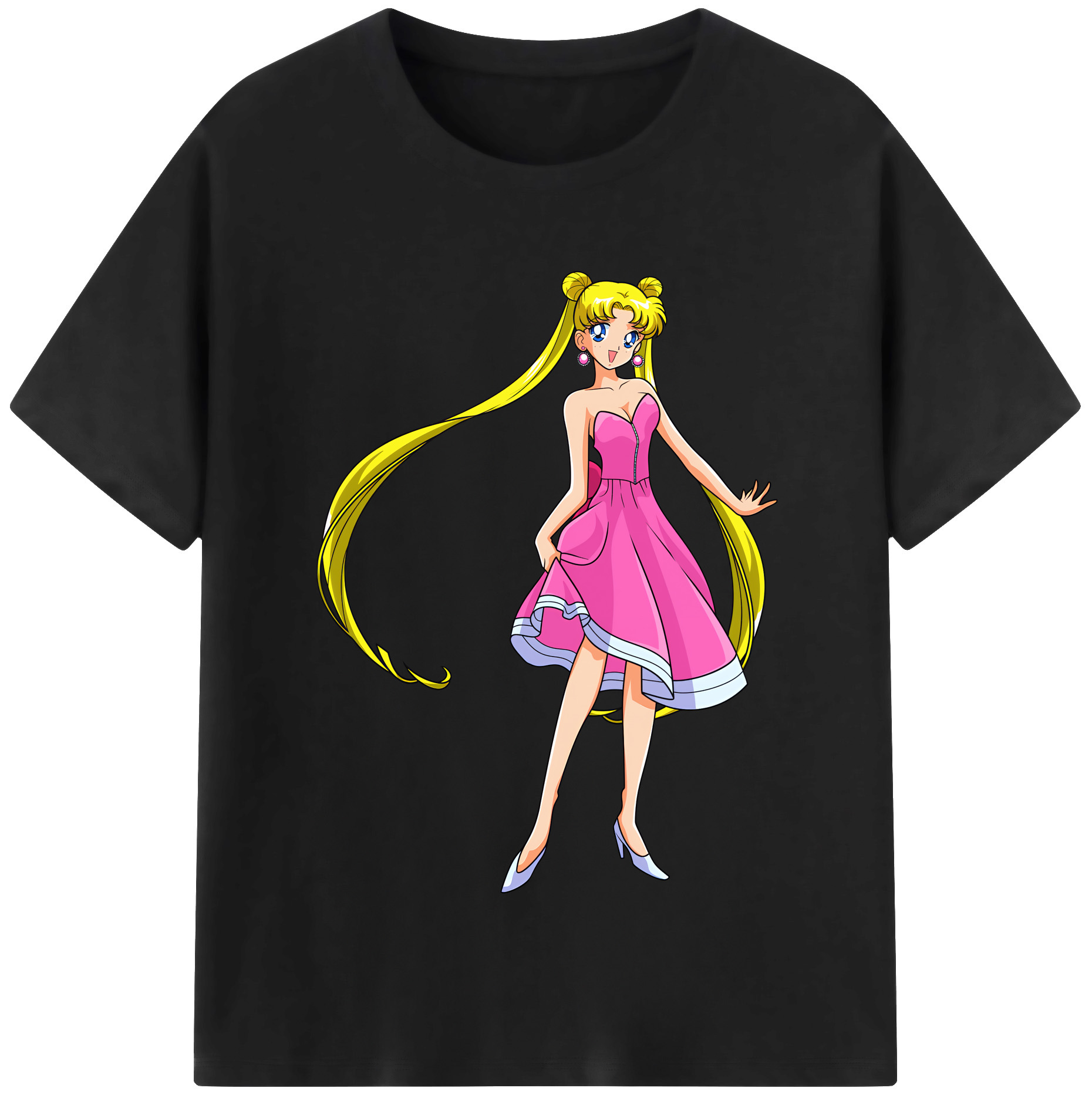 （画像用） 美少女戦士セーラームーン 愛野 美奈子 あいの みなこ Sailor Moon Aino Minako 綿100％半袖Tシャツ（フロントプリント）