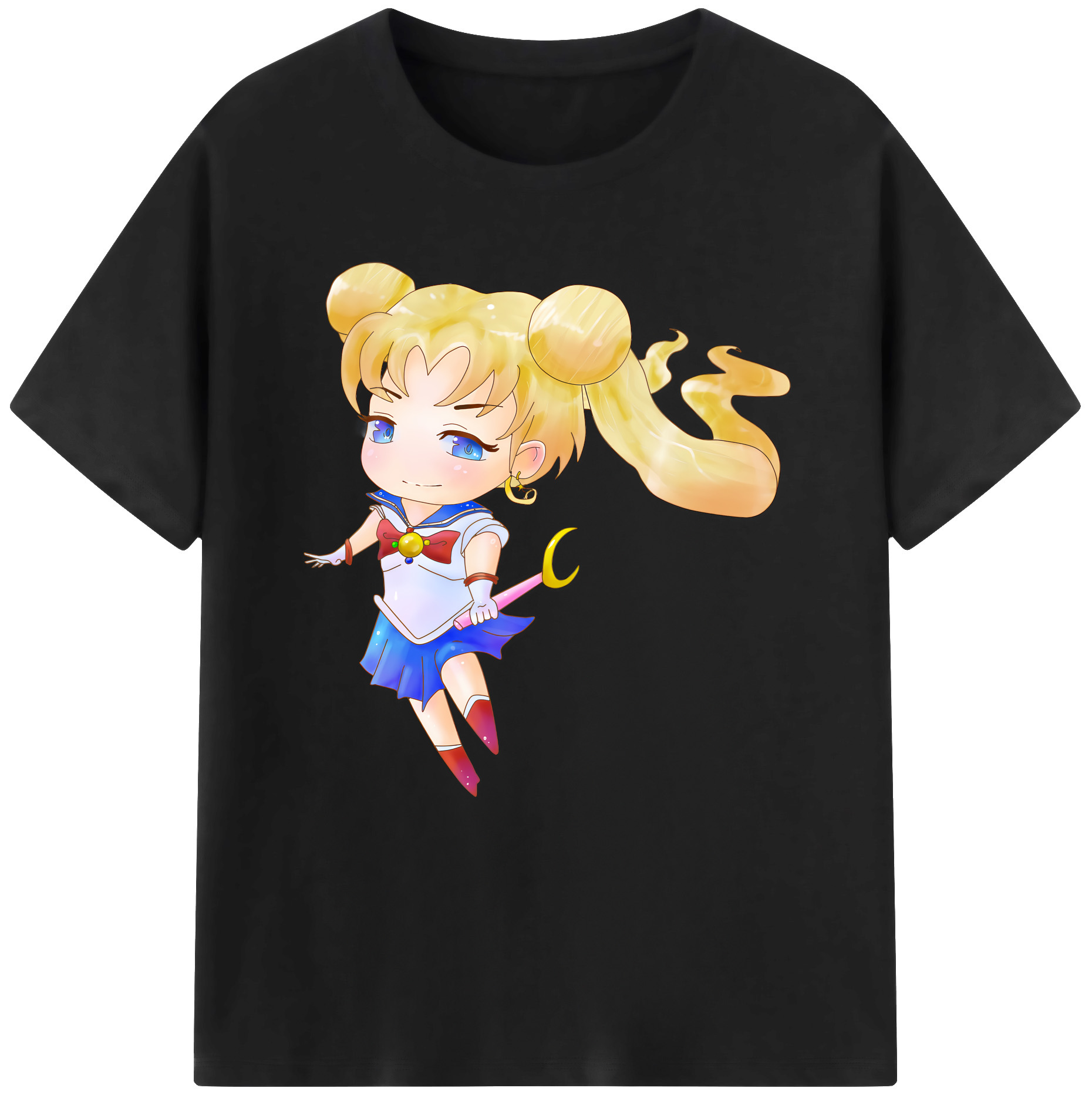 （画像用） 美少女戦士セーラームーン 愛野 美奈子 あいの みなこ Sailor Moon Aino Minako 綿100％半袖Tシャツ（フロントプリント）