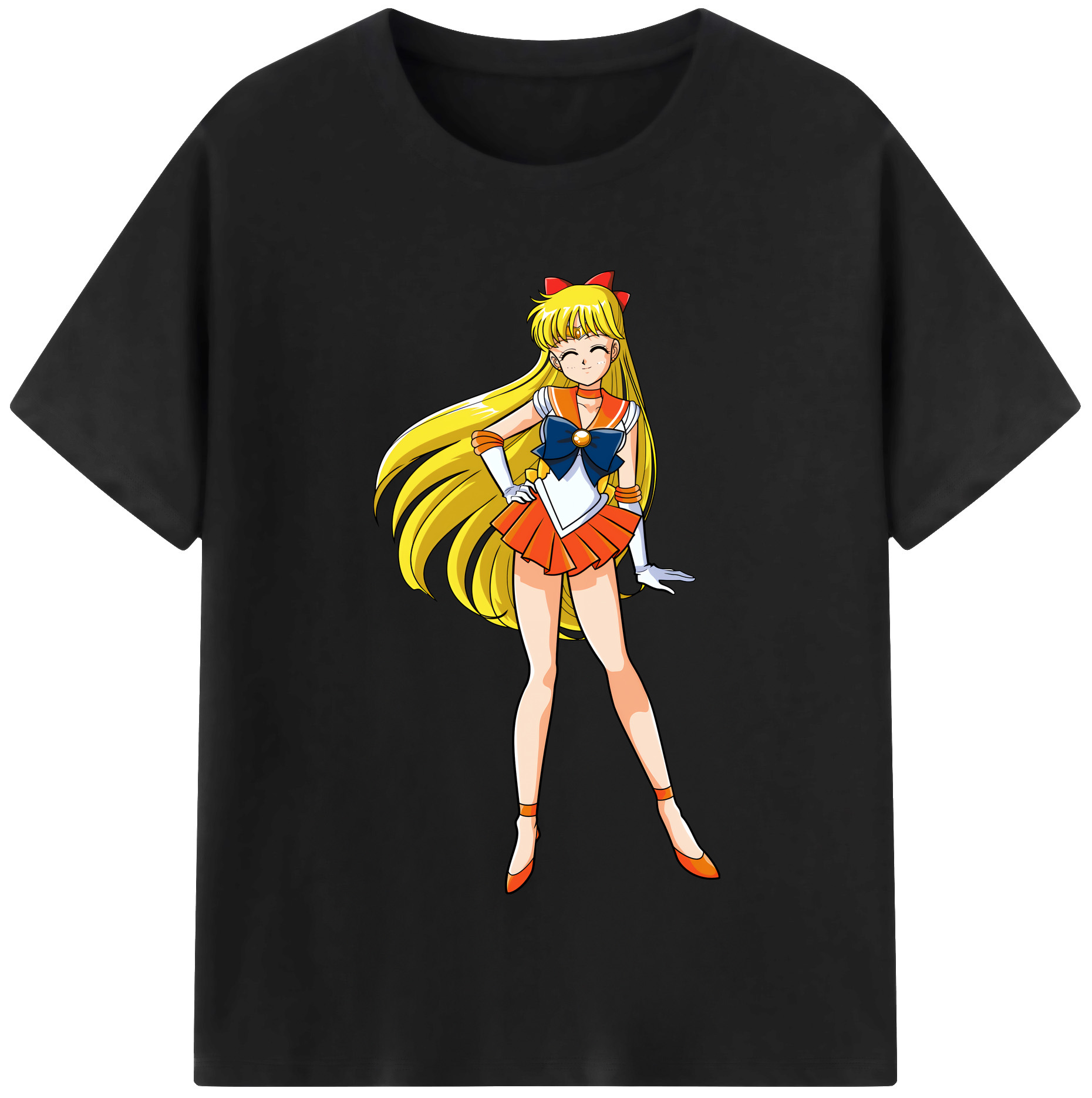 （画像用） 美少女戦士セーラームーン 愛野 美奈子 あいの みなこ Sailor Moon Aino Minako 綿100％半袖Tシャツ（フロントプリント）