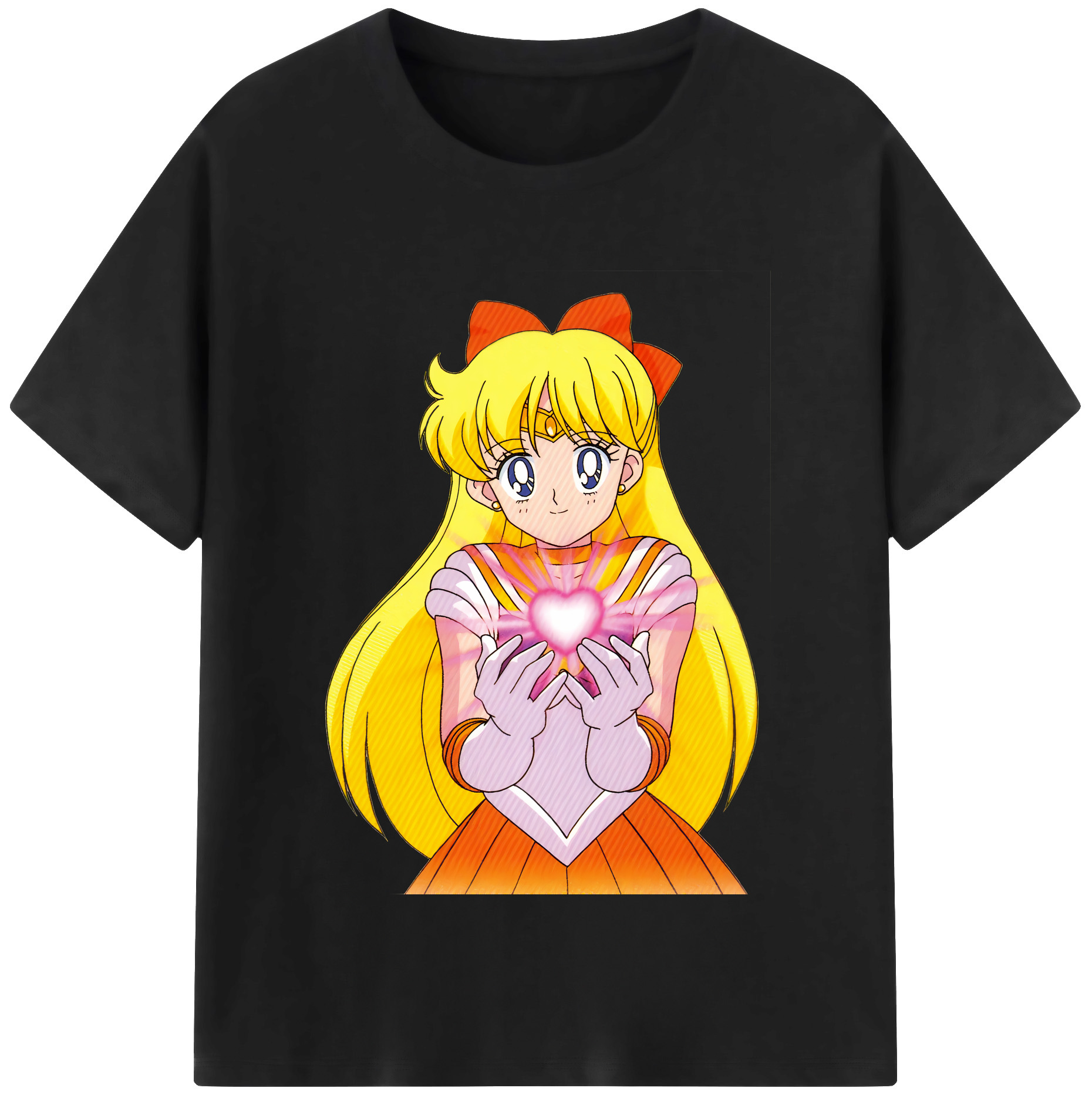 （画像用） 美少女戦士セーラームーン 愛野 美奈子 あいの みなこ Sailor Moon Aino Minako 綿100％半袖Tシャツ（フロントプリント）