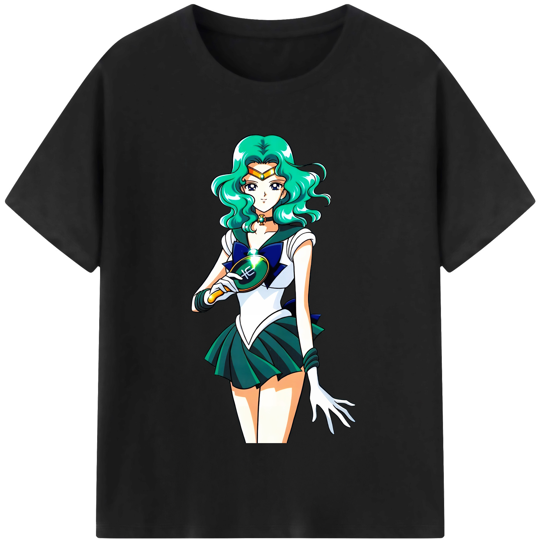 （画像用） 美少女戦士セーラームーン 海王 みちる（かいおう みちる） Sailor Moon Kaiou Michiru 綿100％半袖Tシャツ（フロントプリント）