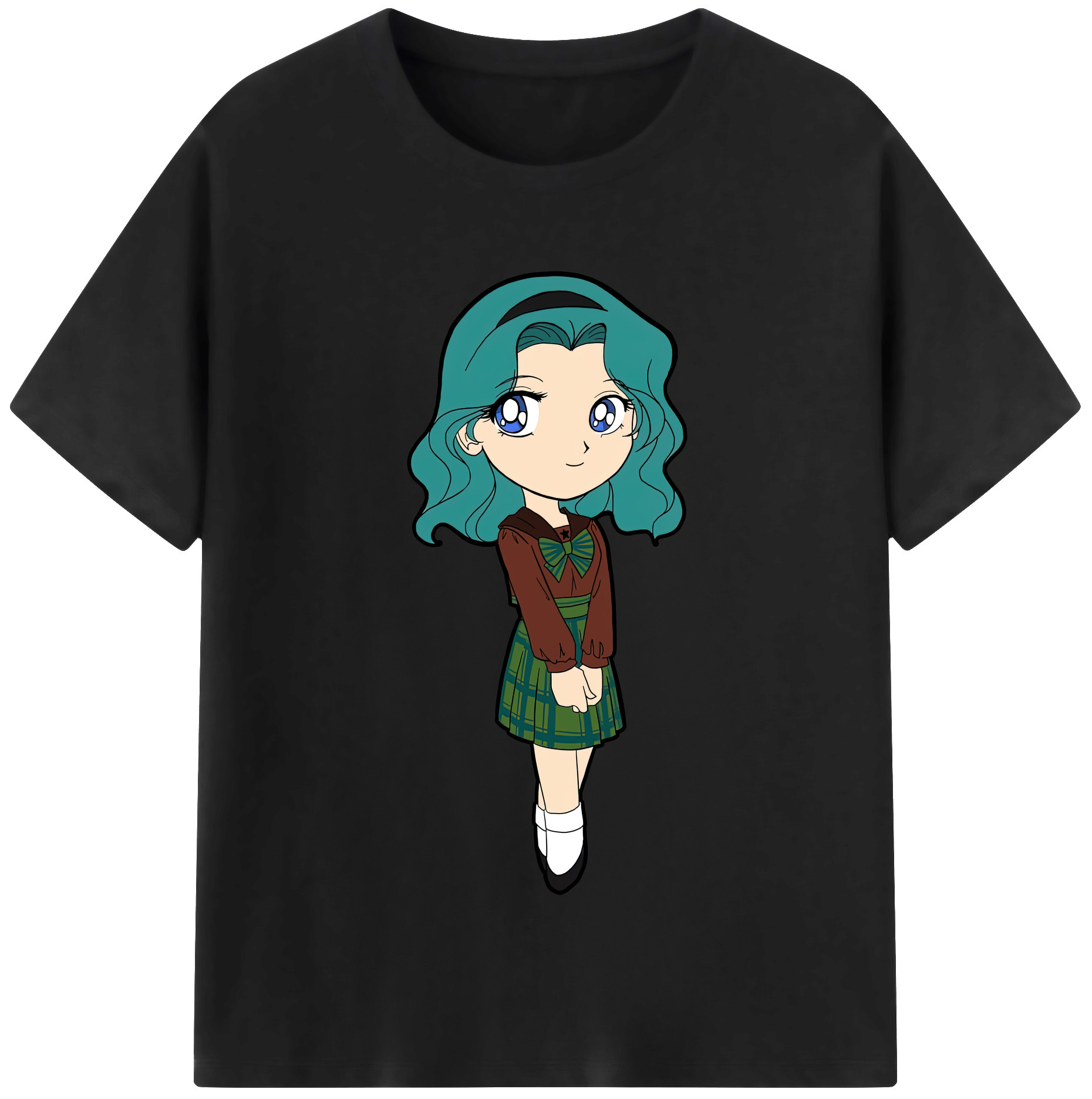 （画像用） 美少女戦士セーラームーン 海王 みちる（かいおう みちる） Sailor Moon Kaiou Michiru 綿100％半袖Tシャツ（フロントプリント）