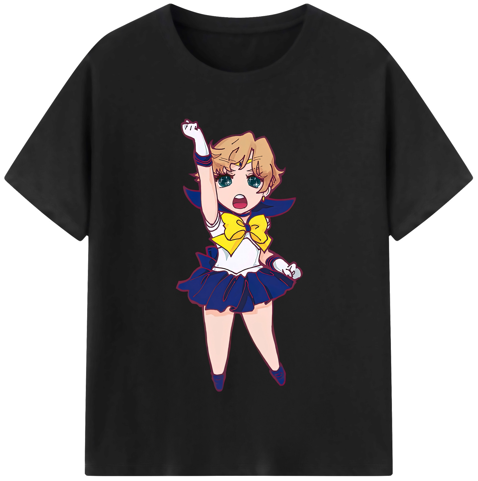 （画像用） 美少女戦士セーラームーン 天王はるか Sailor Moon Tenoh Haruka 綿100％半袖Tシャツ（フロントプリント）