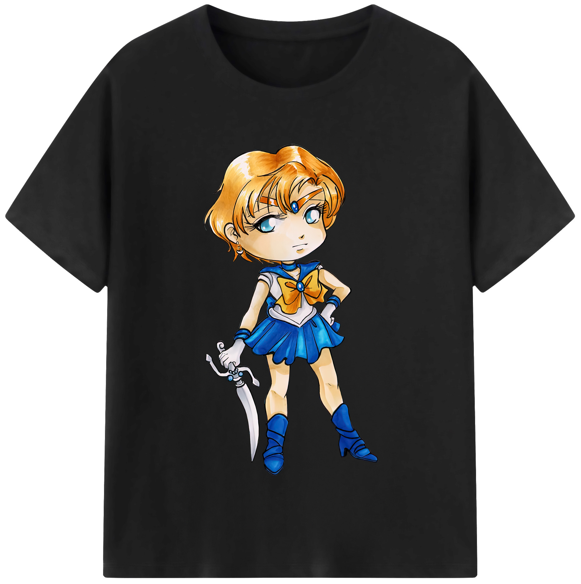 （画像用） 美少女戦士セーラームーン 天王はるか Sailor Moon Tenoh Haruka 綿100％半袖Tシャツ（フロントプリント）