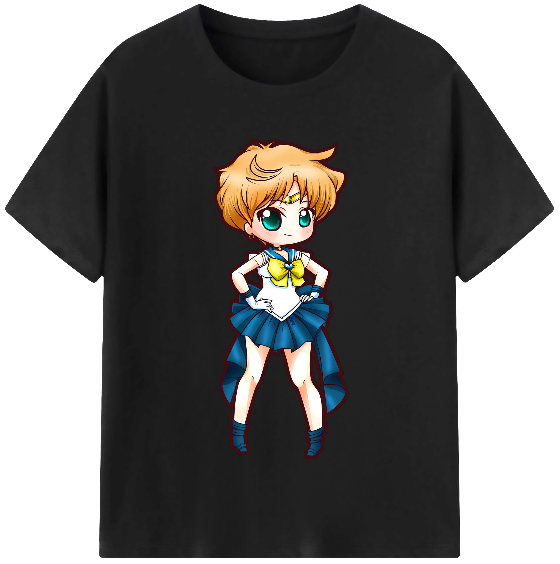 （画像用） 美少女戦士セーラームーン 天王はるか Sailor Moon Tenoh Haruka 綿100％半袖Tシャツ（フロントプリント）