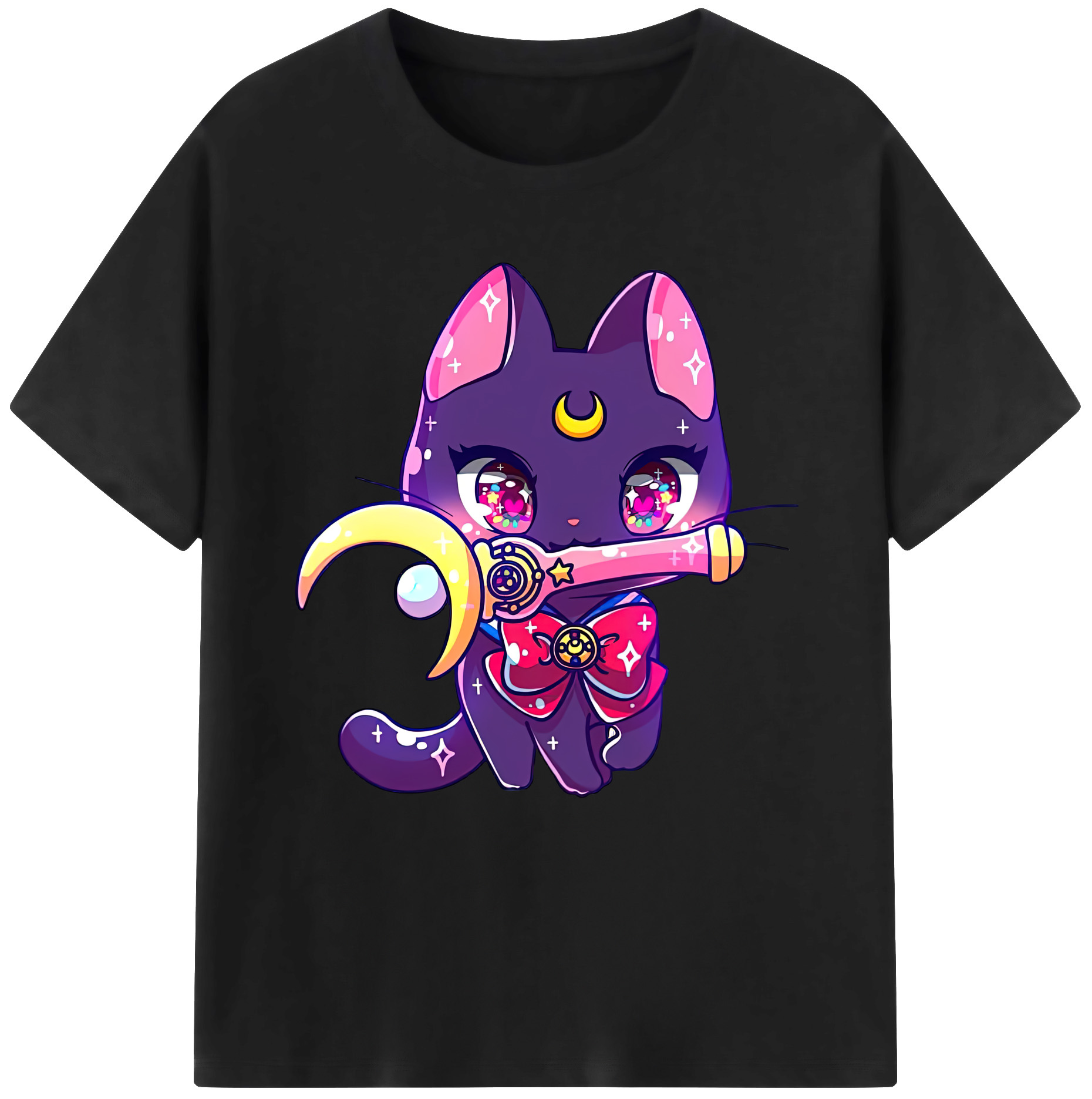 （画像用） 美少女戦士セーラームーン Sailor Moon 綿100％半袖Tシャツ（フロントプリント）