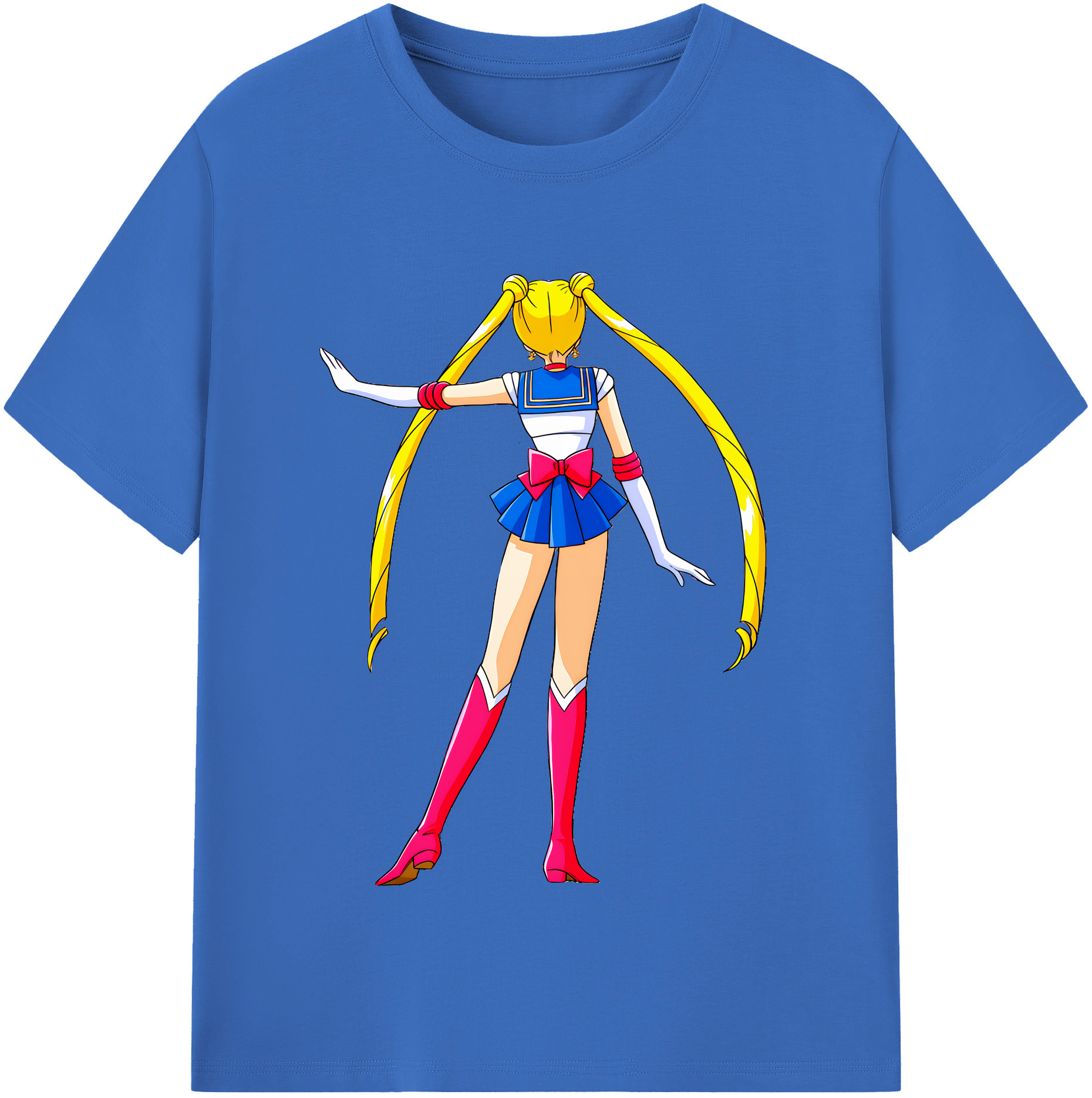 （画像用） 美少女戦士セーラームーン 月野 うさぎ つきの うさぎ Sailor Moon Tsukino Usagi 綿100％半袖Tシャツ（フロントプリント）