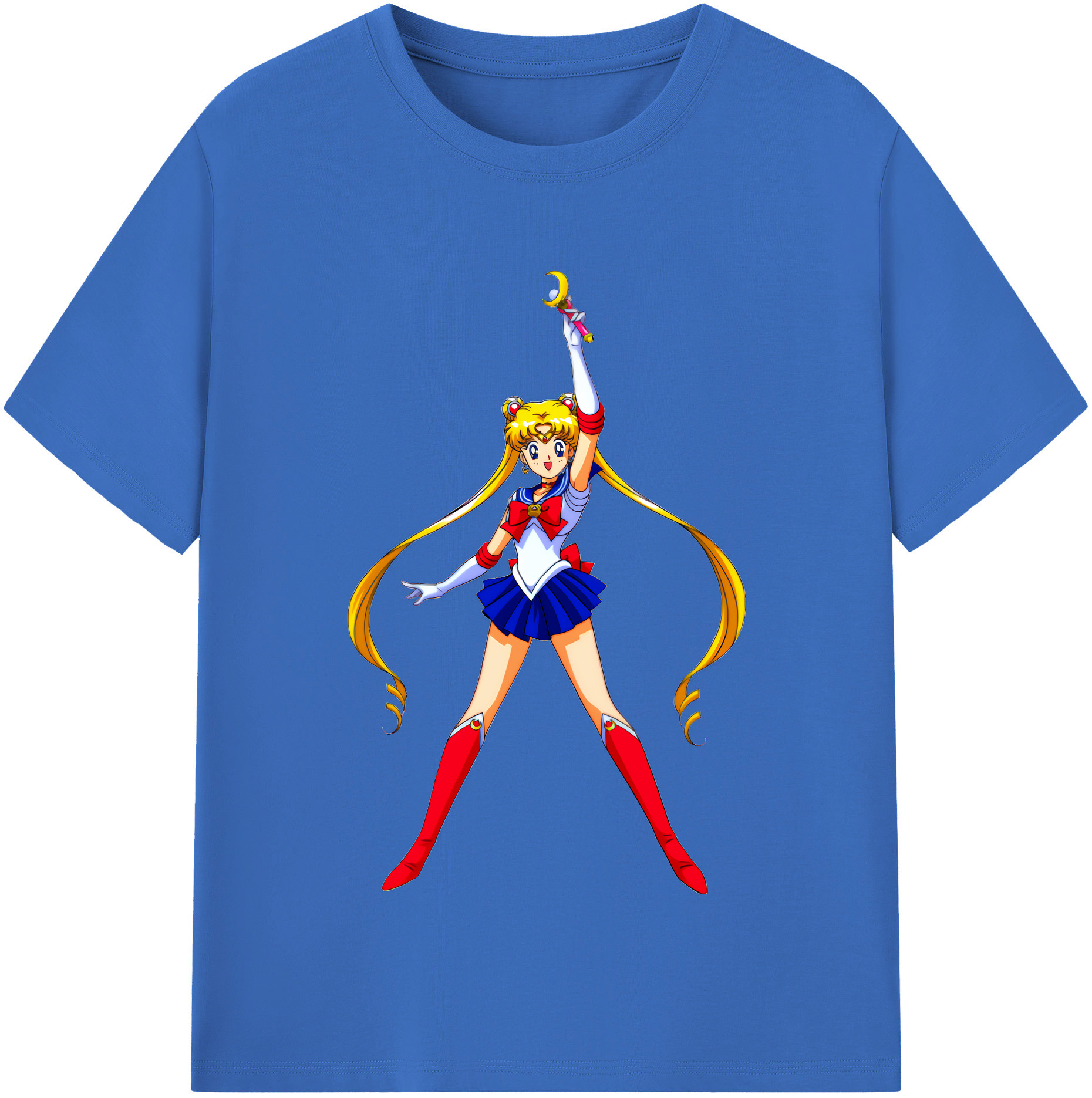 （画像用） 美少女戦士セーラームーン 月野 うさぎ つきの うさぎ Sailor Moon Tsukino Usagi 綿100％半袖Tシャツ（フロントプリント）