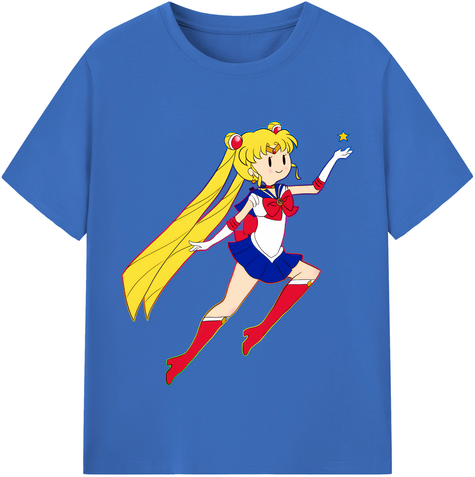 （画像用） 美少女戦士セーラームーン 月野 うさぎ つきの うさぎ Sailor Moon Tsukino Usagi 綿100％半袖Tシャツ（フロントプリント）