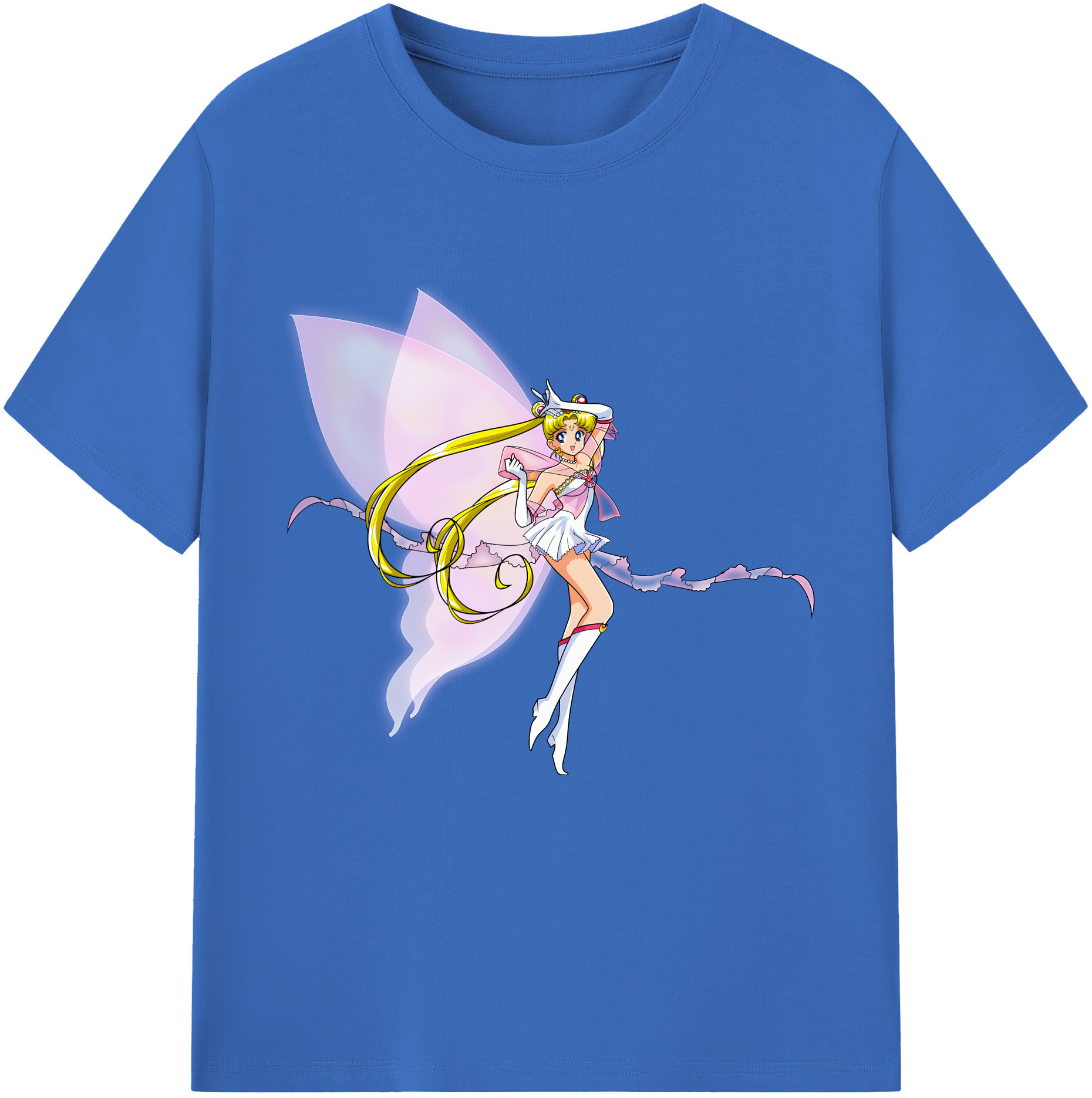 （画像用） 美少女戦士セーラームーン 月野 うさぎ つきの うさぎ Sailor Moon Tsukino Usagi 綿100％半袖Tシャツ（フロントプリント）