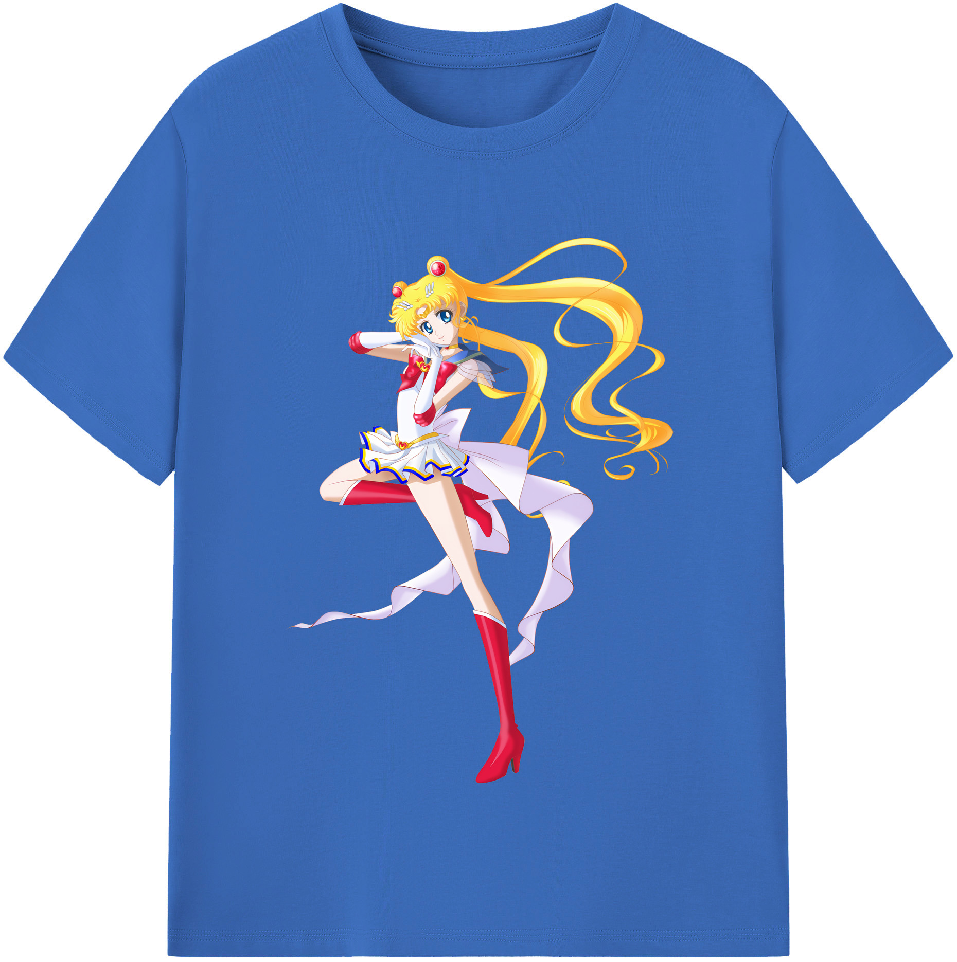 （画像用） 美少女戦士セーラームーン 月野 うさぎ つきの うさぎ Sailor Moon Tsukino Usagi 綿100％半袖Tシャツ（フロントプリント）
