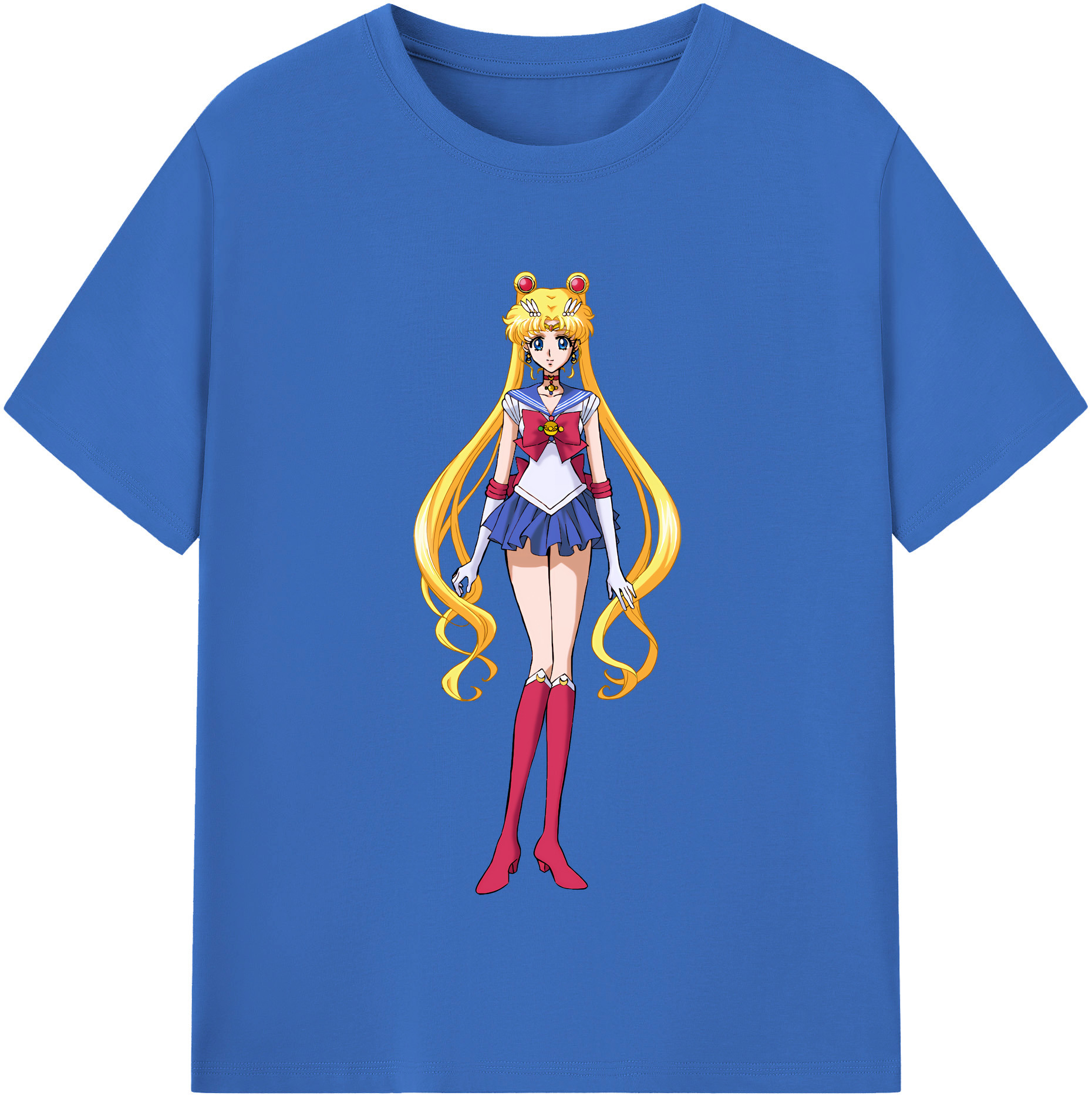 （画像用） 美少女戦士セーラームーン 月野 うさぎ つきの うさぎ Sailor Moon Tsukino Usagi 綿100％半袖Tシャツ（フロントプリント）