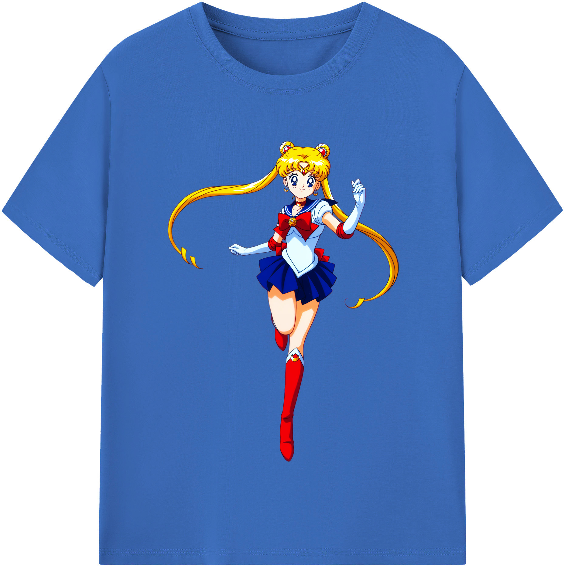 （画像用） 美少女戦士セーラームーン 月野 うさぎ つきの うさぎ Sailor Moon Tsukino Usagi 綿100％半袖Tシャツ（フロントプリント）