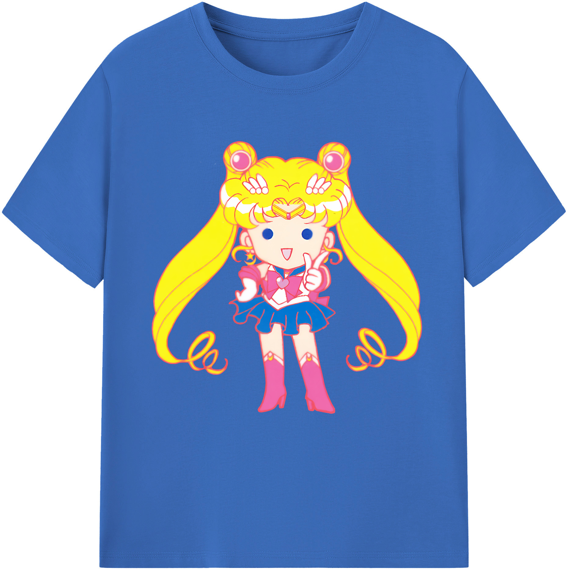 （画像用） 美少女戦士セーラームーン 月野 うさぎ つきの うさぎ Sailor Moon Tsukino Usagi 綿100％半袖Tシャツ（フロントプリント）