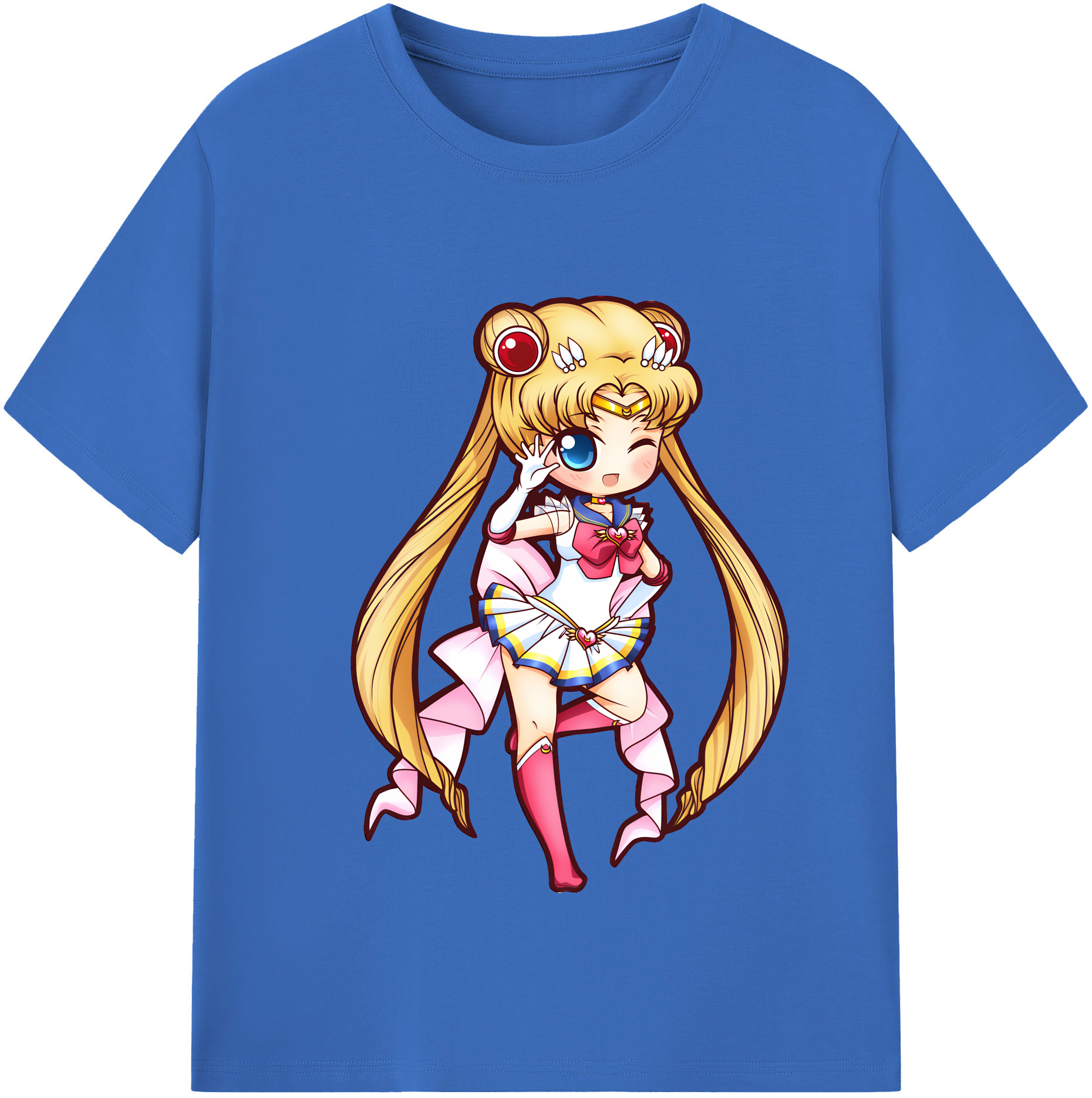 （画像用） 美少女戦士セーラームーン 月野 うさぎ つきの うさぎ Sailor Moon Tsukino Usagi 綿100％半袖Tシャツ（フロントプリント）