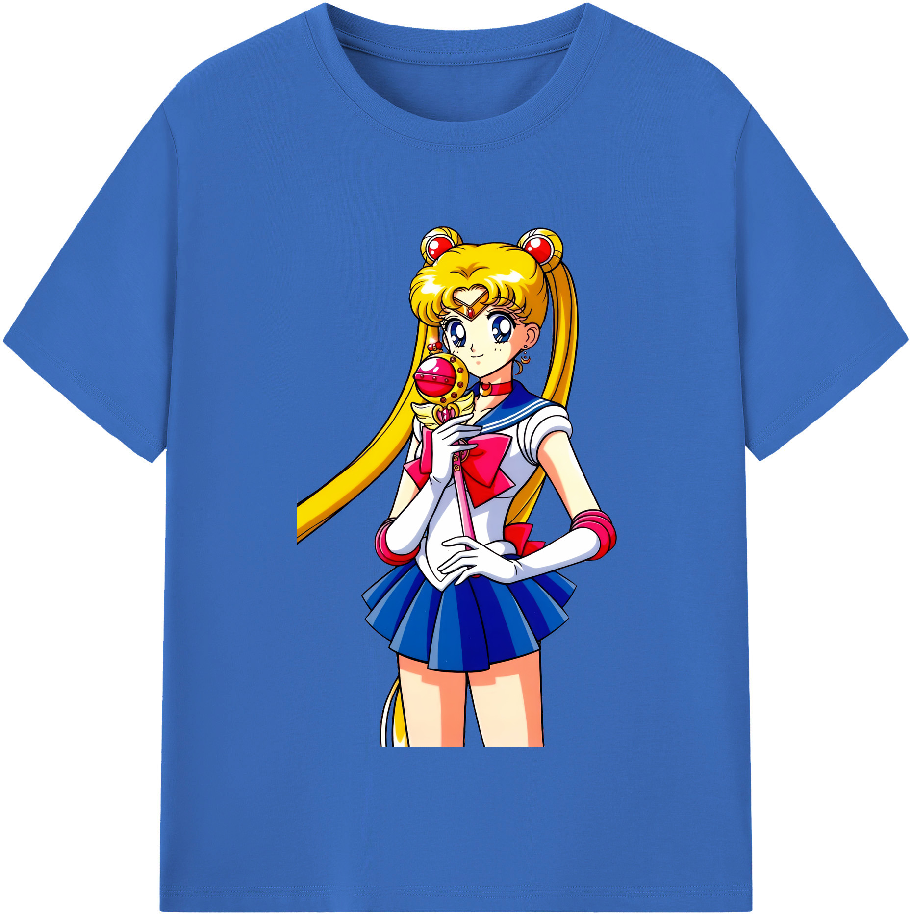（画像用） 美少女戦士セーラームーン 月野 うさぎ つきの うさぎ Sailor Moon Tsukino Usagi 綿100％半袖Tシャツ（フロントプリント）