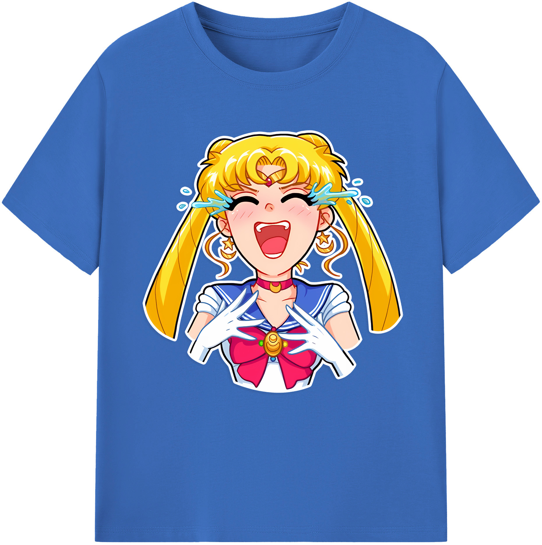 （画像用） 美少女戦士セーラームーン 月野 うさぎ つきの うさぎ Sailor Moon Tsukino Usagi 綿100％半袖Tシャツ（フロントプリント）