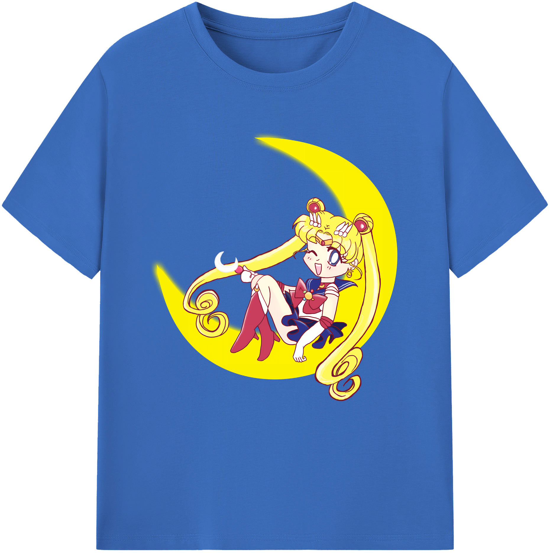 （画像用） 美少女戦士セーラームーン 月野 うさぎ つきの うさぎ Sailor Moon Tsukino Usagi 綿100％半袖Tシャツ（フロントプリント）