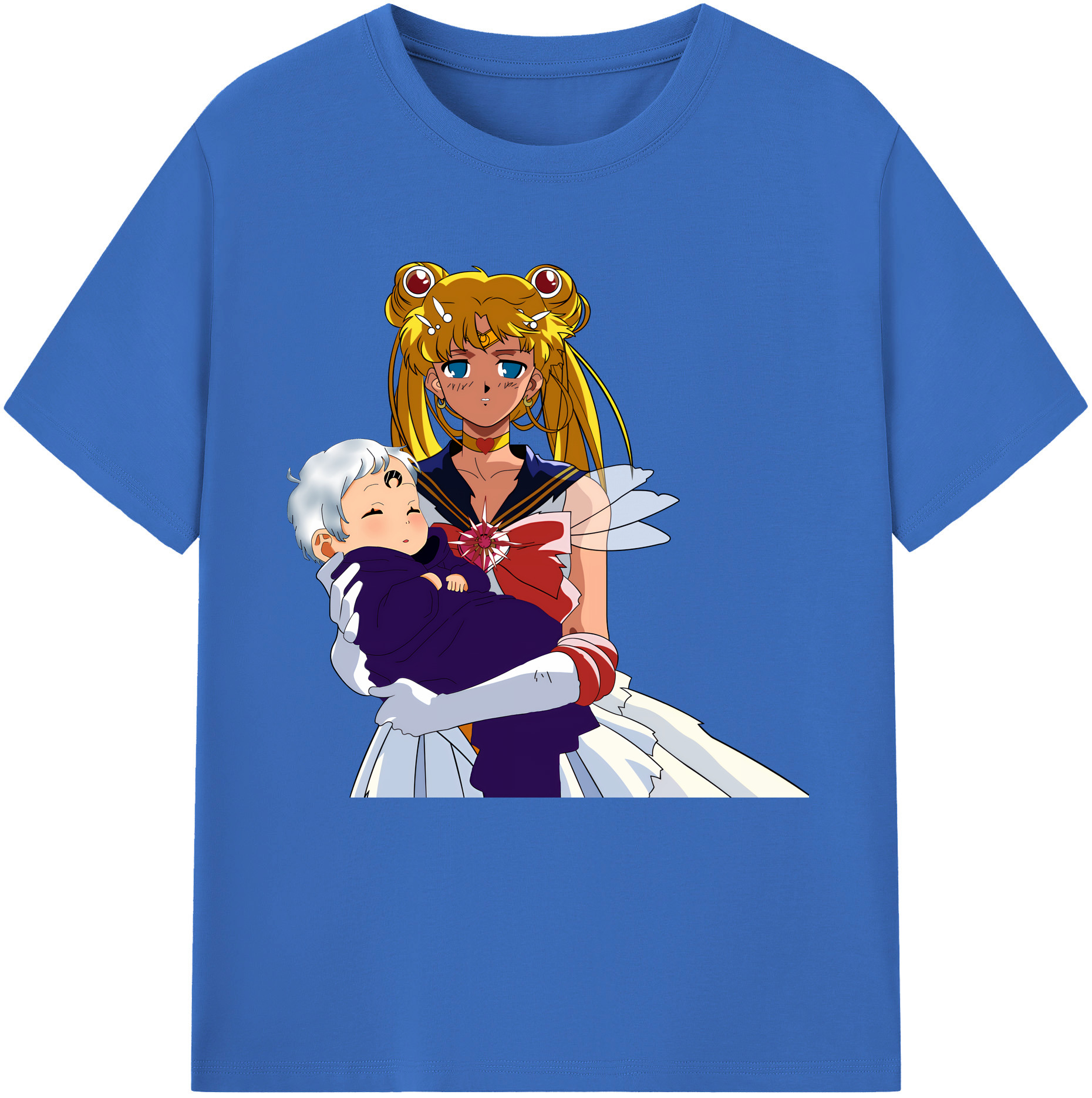 （画像用） 美少女戦士セーラームーン 月野 うさぎ つきの うさぎ Sailor Moon Tsukino Usagi 綿100％半袖Tシャツ（フロントプリント）