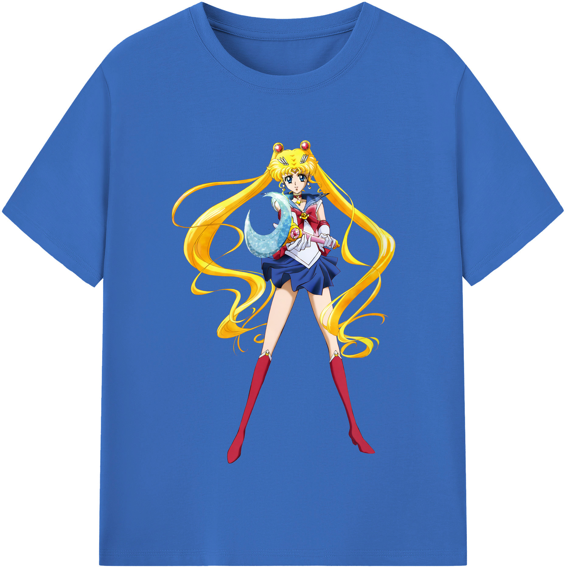 （画像用） 美少女戦士セーラームーン 月野 うさぎ つきの うさぎ Sailor Moon Tsukino Usagi 綿100％半袖Tシャツ（フロントプリント）