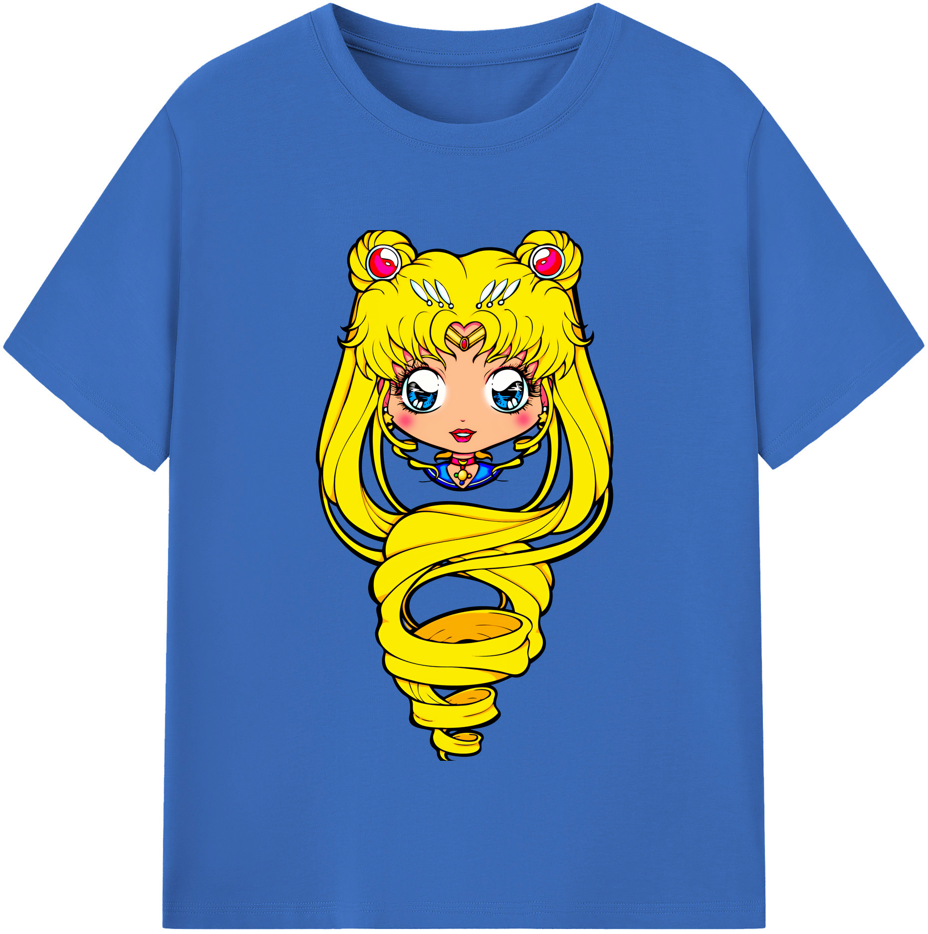 （画像用） 美少女戦士セーラームーン 月野 うさぎ つきの うさぎ Sailor Moon Tsukino Usagi 綿100％半袖Tシャツ（フロントプリント）