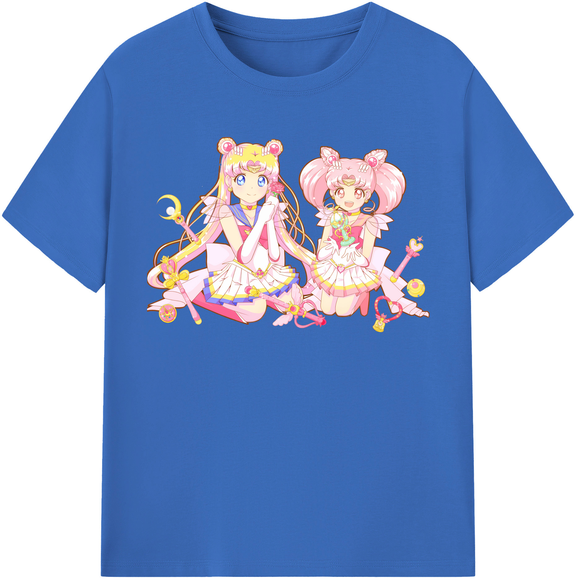 （画像用） 美少女戦士セーラームーン 月野 うさぎ つきの うさぎ Sailor Moon Tsukino Usagi 綿100％半袖Tシャツ（フロントプリント）
