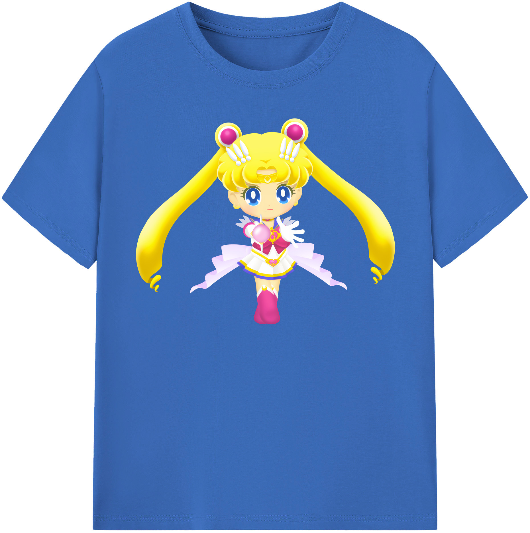 （画像用） 美少女戦士セーラームーン 月野 うさぎ つきの うさぎ Sailor Moon Tsukino Usagi 綿100％半袖Tシャツ（フロントプリント）