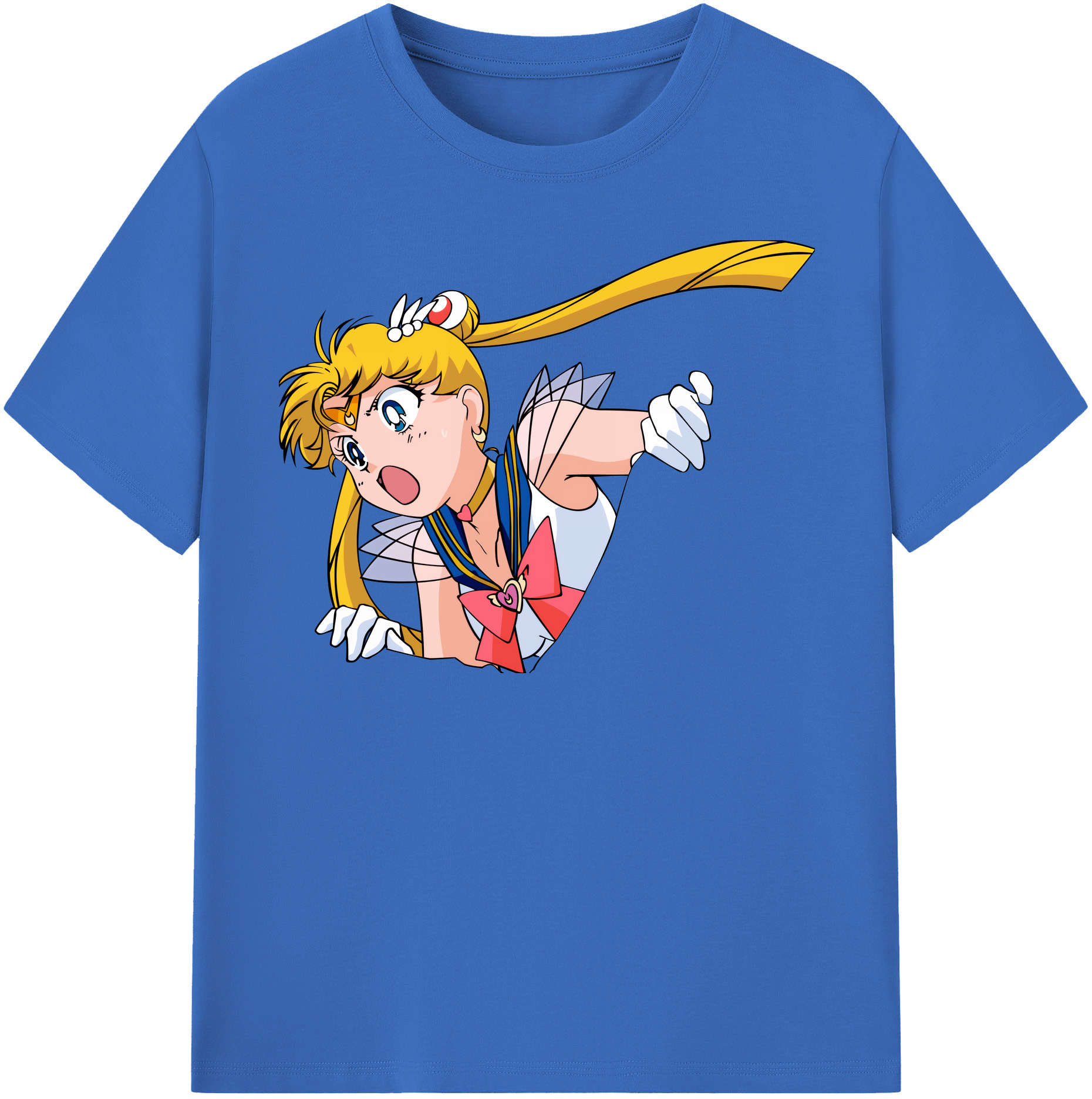 （画像用） 美少女戦士セーラームーン 月野 うさぎ つきの うさぎ Sailor Moon Tsukino Usagi 綿100％半袖Tシャツ（フロントプリント）