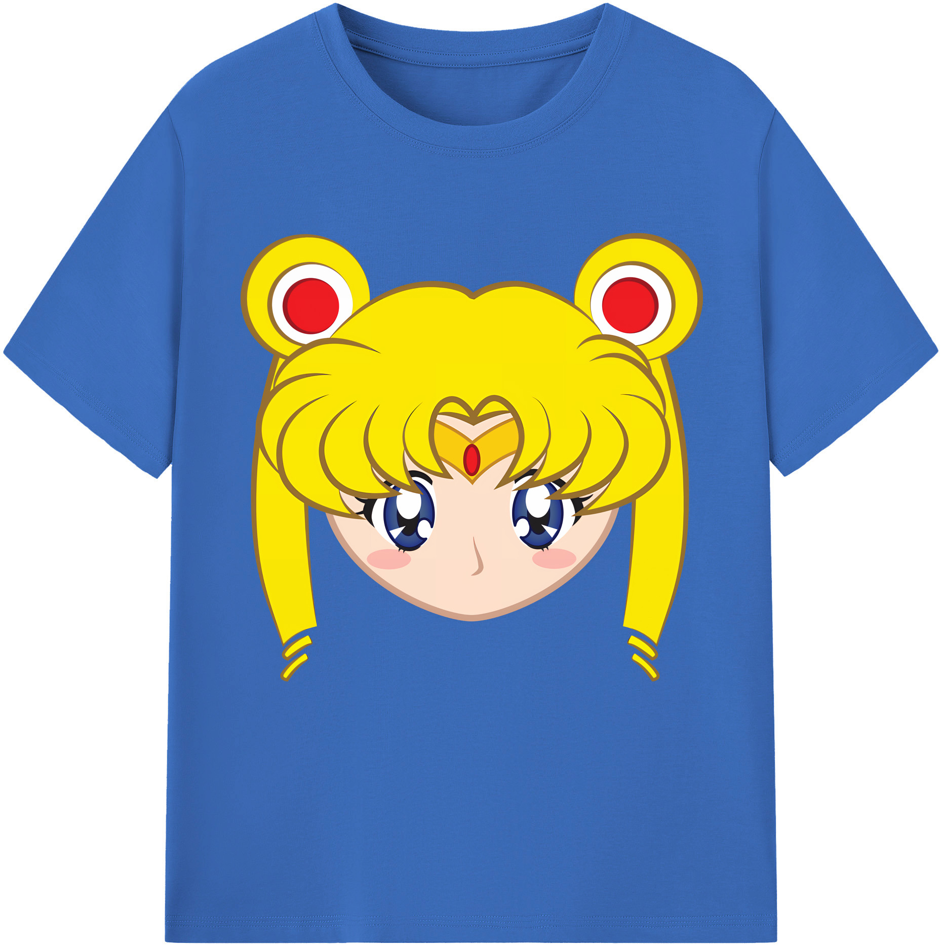 （画像用） 美少女戦士セーラームーン 月野 うさぎ つきの うさぎ Sailor Moon Tsukino Usagi 綿100％半袖Tシャツ（フロントプリント）