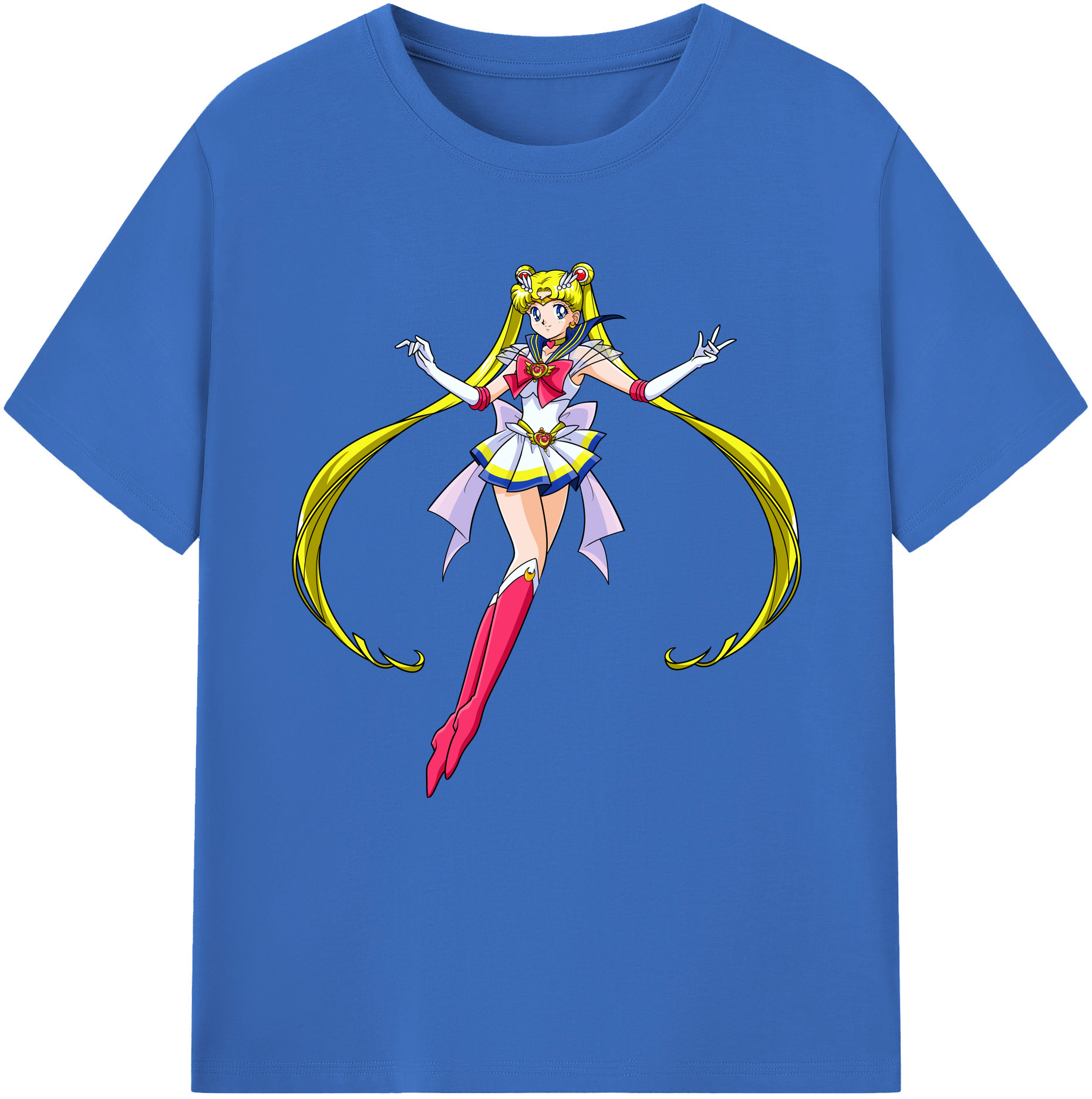 （画像用） 美少女戦士セーラームーン 月野 うさぎ つきの うさぎ Sailor Moon Tsukino Usagi 綿100％半袖Tシャツ（フロントプリント）