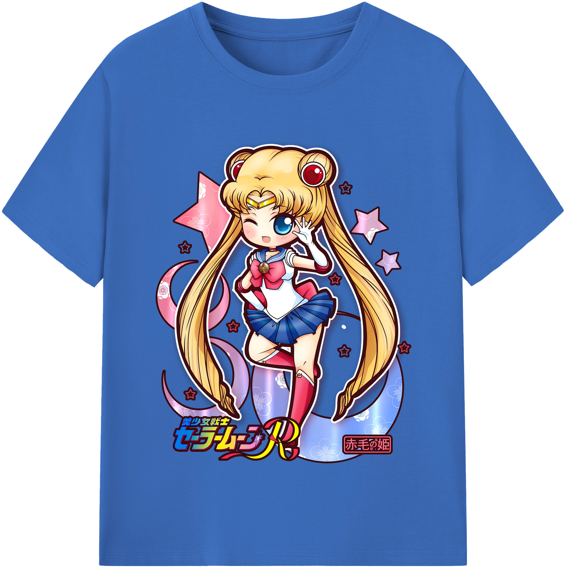 （画像用） 美少女戦士セーラームーン 月野 うさぎ つきの うさぎ Sailor Moon Tsukino Usagi 綿100％半袖Tシャツ（フロントプリント）