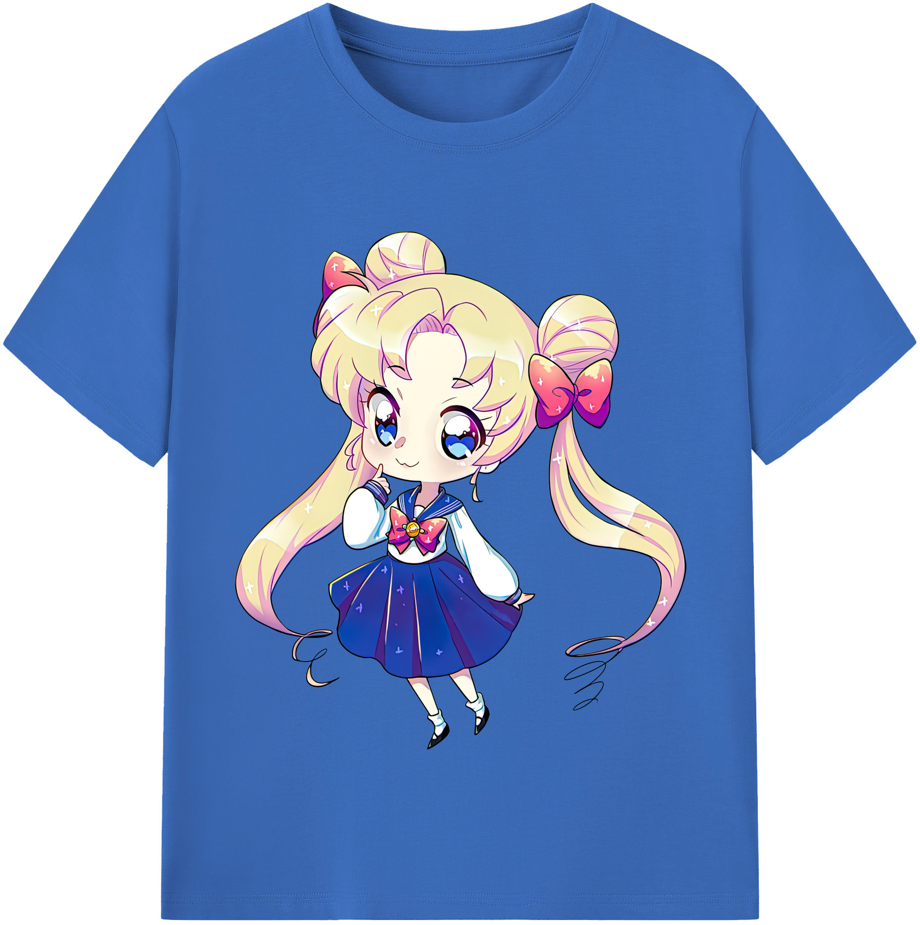（画像用） 美少女戦士セーラームーン 月野 うさぎ つきの うさぎ Sailor Moon Tsukino Usagi 綿100％半袖Tシャツ（フロントプリント）