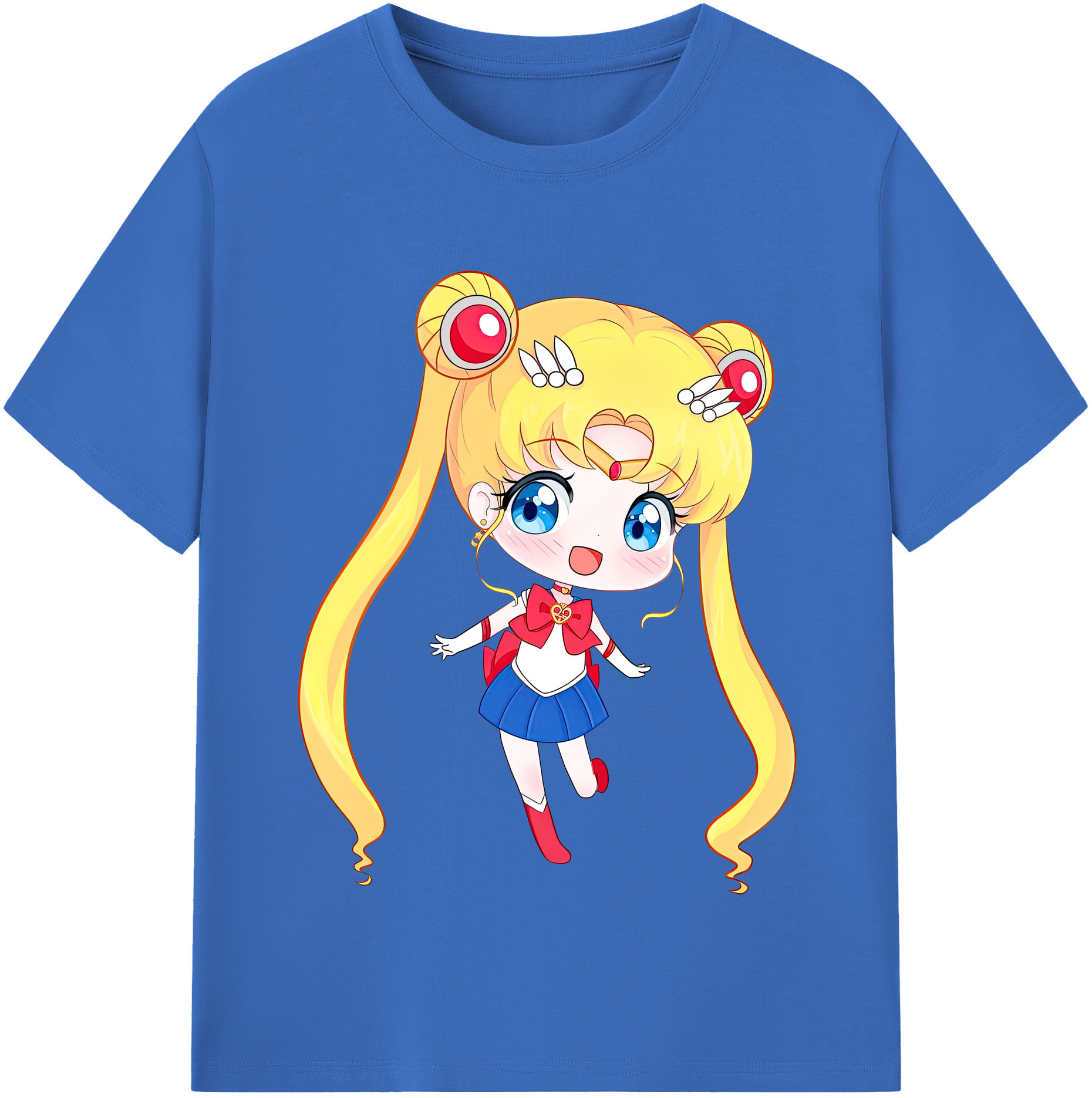 （画像用） 美少女戦士セーラームーン 月野 うさぎ つきの うさぎ Sailor Moon Tsukino Usagi 綿100％半袖Tシャツ（フロントプリント）