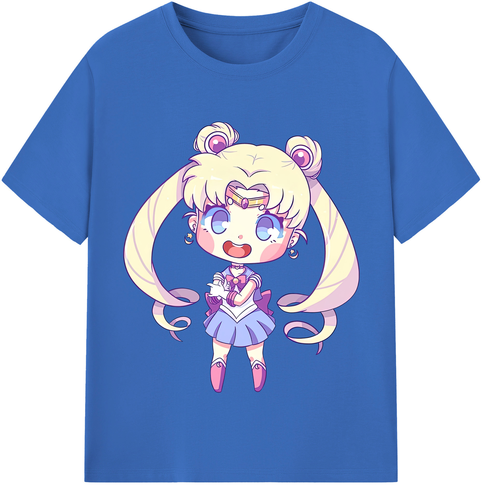 （画像用） 美少女戦士セーラームーン 月野 うさぎ つきの うさぎ Sailor Moon Tsukino Usagi 綿100％半袖Tシャツ（フロントプリント）