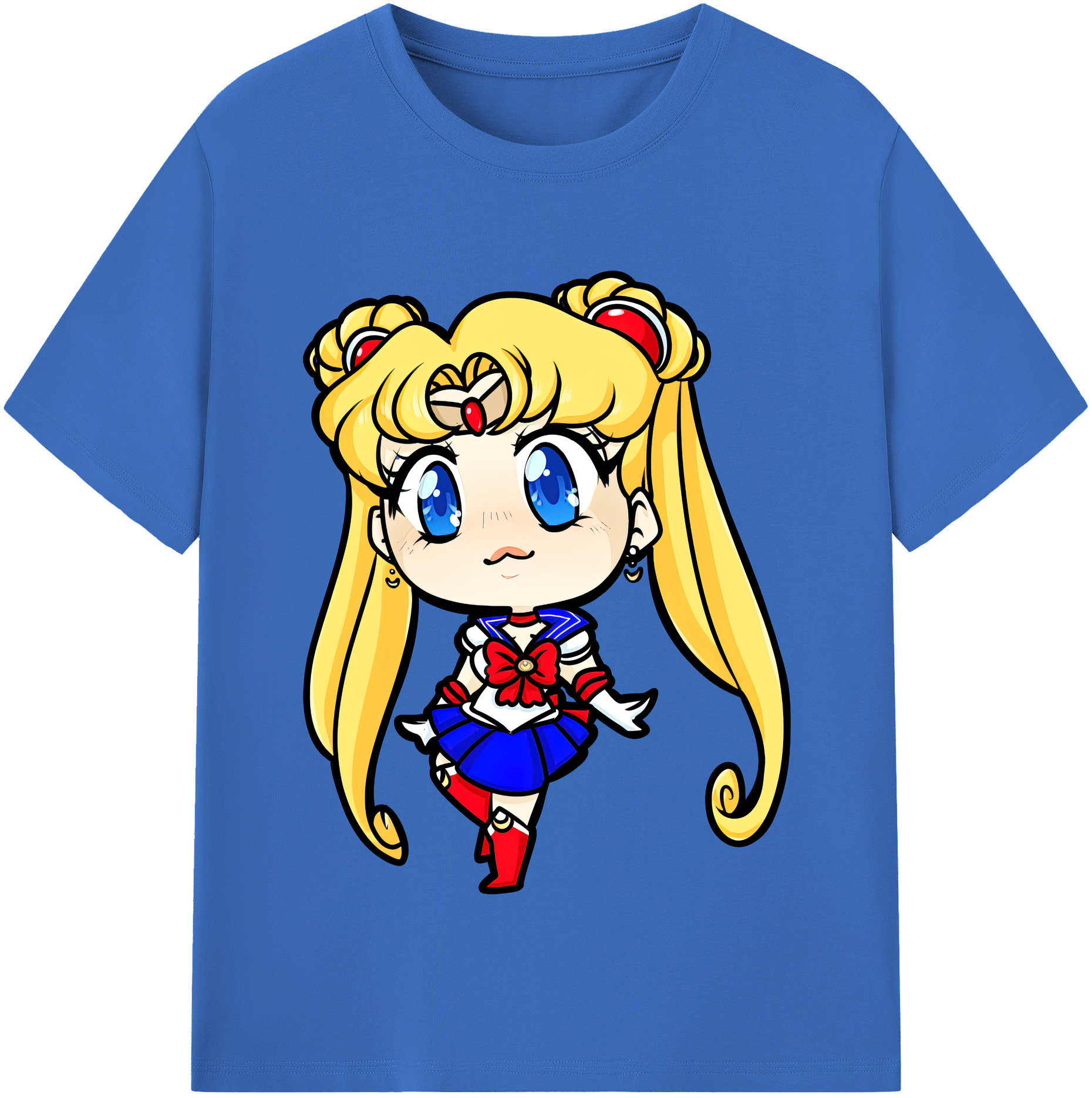 （画像用） 美少女戦士セーラームーン 月野 うさぎ つきの うさぎ Sailor Moon Tsukino Usagi 綿100％半袖Tシャツ（フロントプリント）