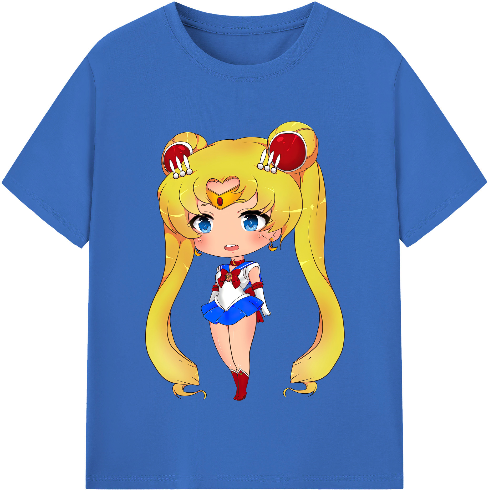 （画像用） 美少女戦士セーラームーン 月野 うさぎ つきの うさぎ Sailor Moon Tsukino Usagi 綿100％半袖Tシャツ（フロントプリント）