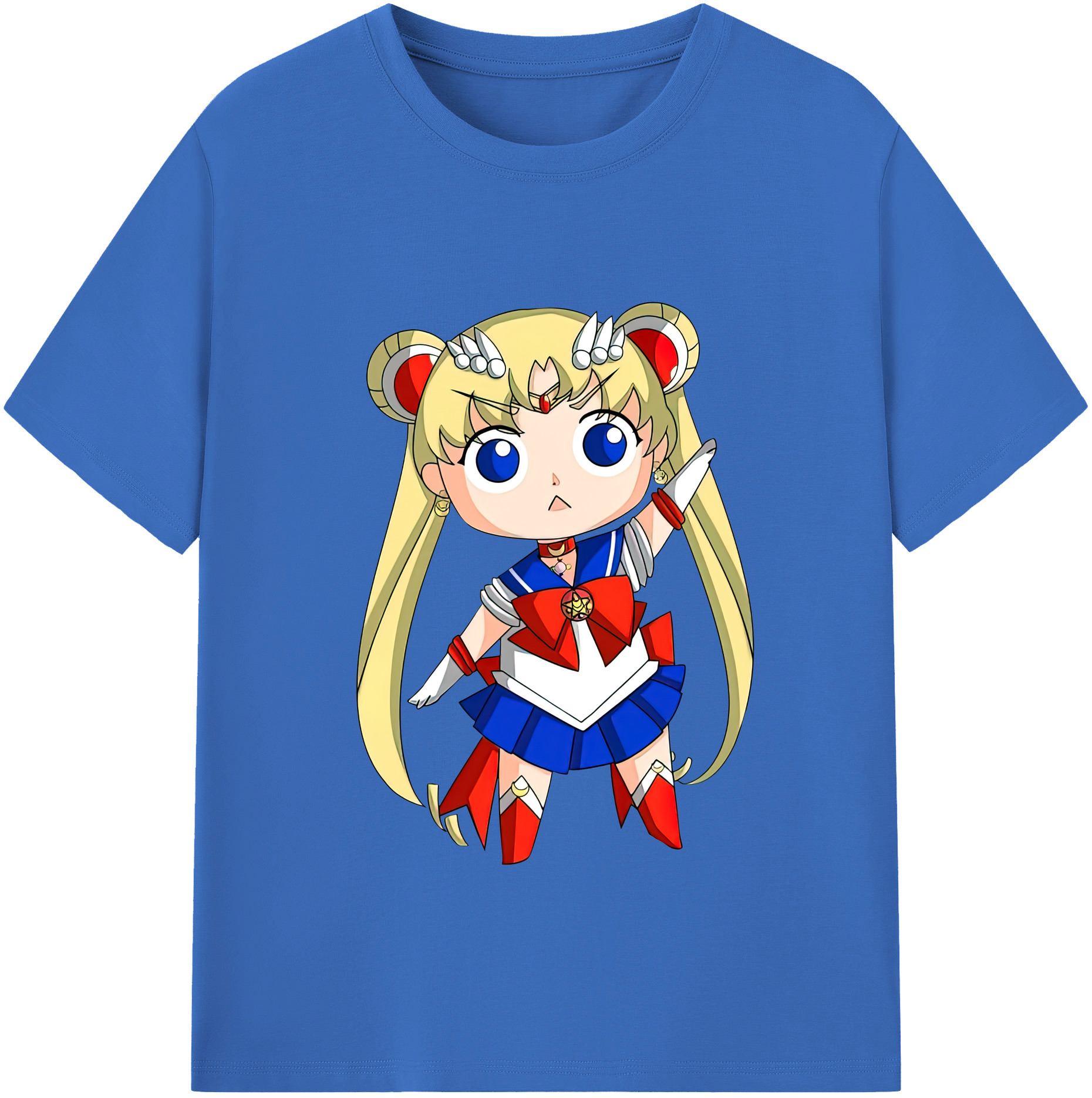 （画像用） 美少女戦士セーラームーン 月野 うさぎ つきの うさぎ Sailor Moon Tsukino Usagi 綿100％半袖Tシャツ（フロントプリント）