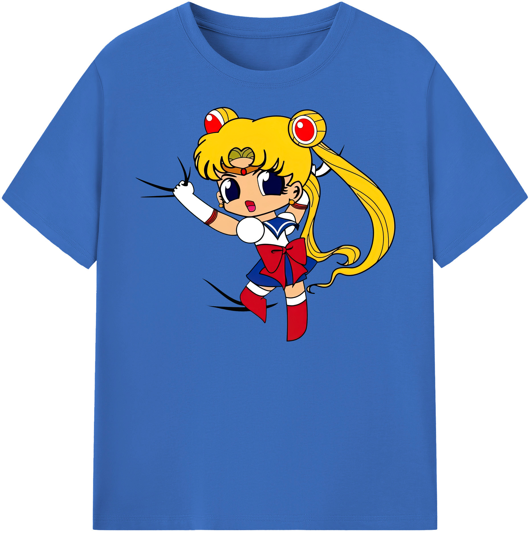 （画像用） 美少女戦士セーラームーン 月野 うさぎ つきの うさぎ Sailor Moon Tsukino Usagi 綿100％半袖Tシャツ（フロントプリント）