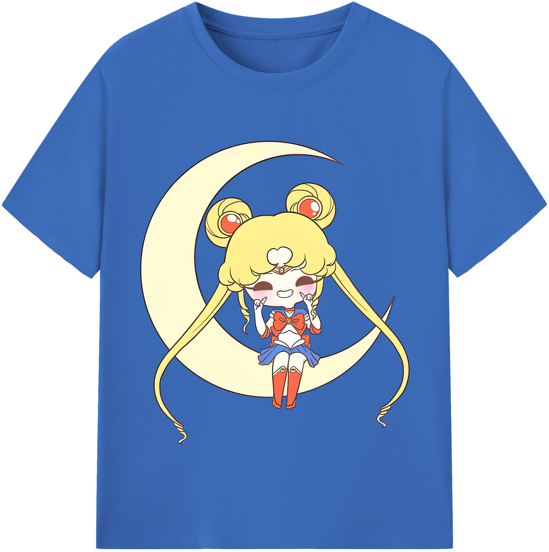 （画像用） 美少女戦士セーラームーン 月野 うさぎ つきの うさぎ Sailor Moon Tsukino Usagi 綿100％半袖Tシャツ（フロントプリント）